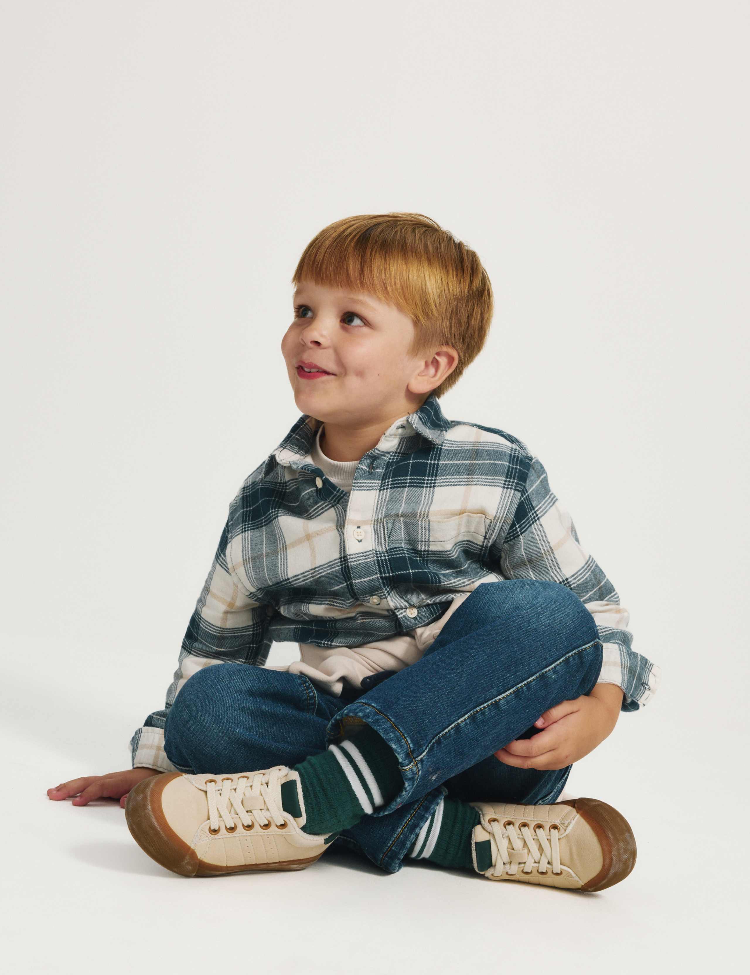 Pure Cotton Checked Shirt (2-8 Yrs)