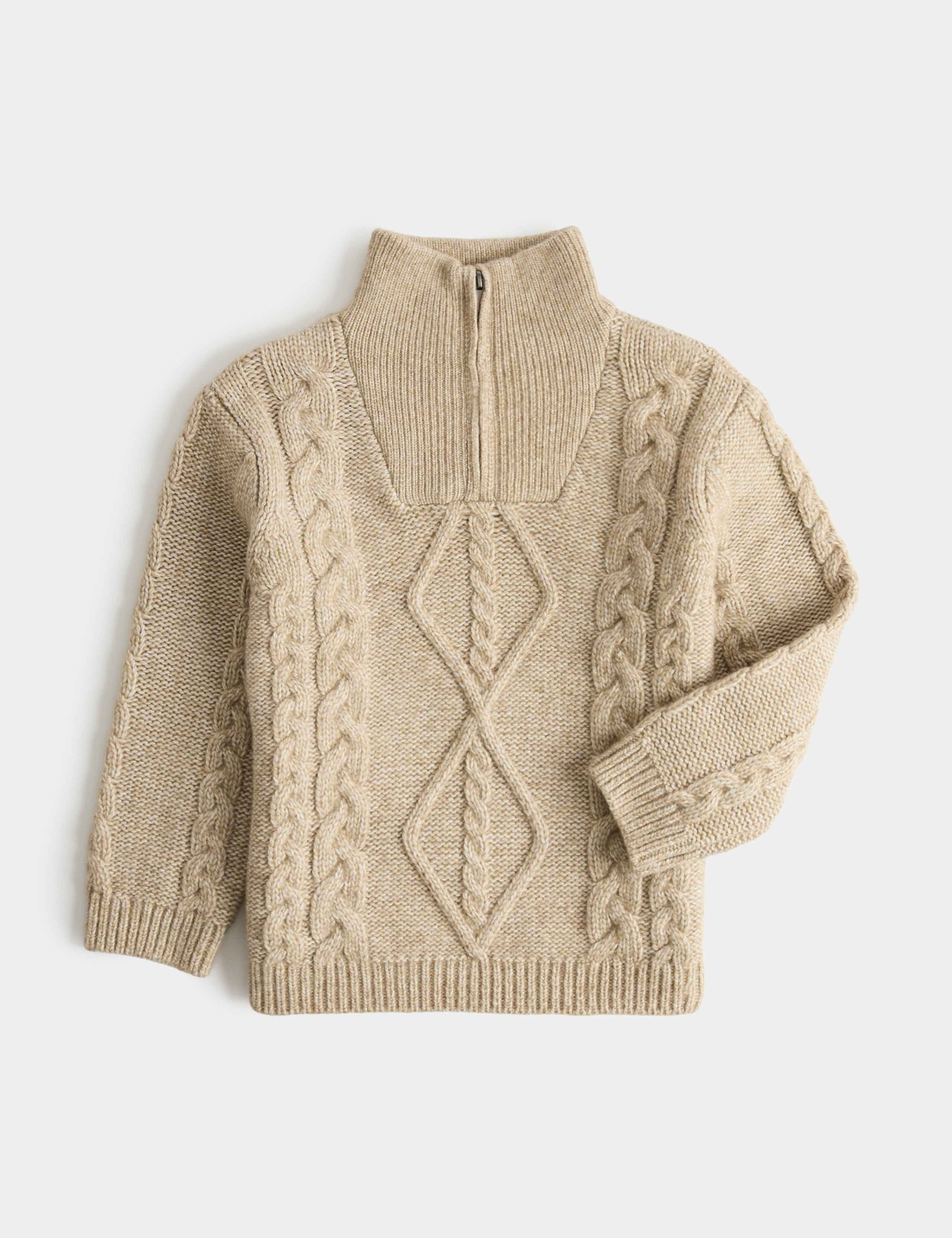 Knitted Half Zip Cable Knit Jumper (2-8 Yrs)