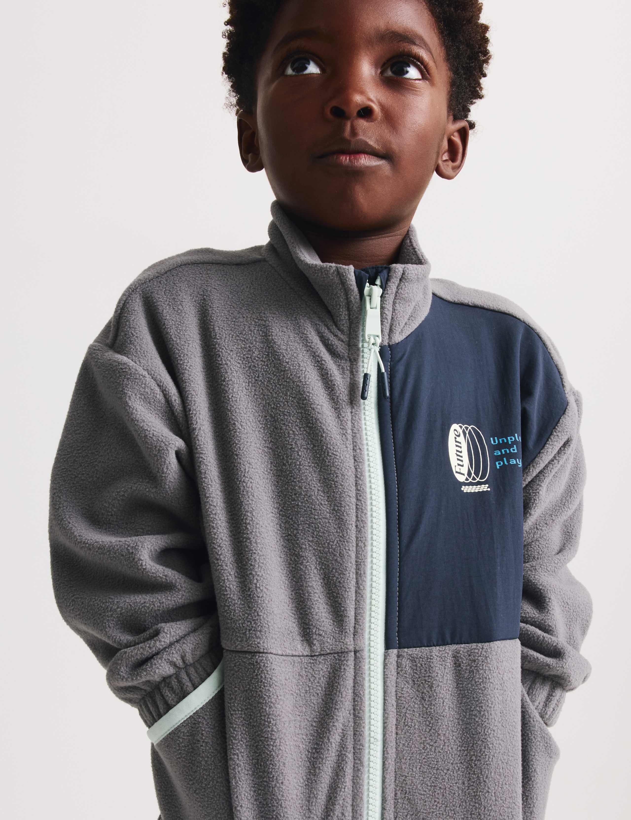 Fleece Unplug and Play Zip Through Jacket (2-8 Years)