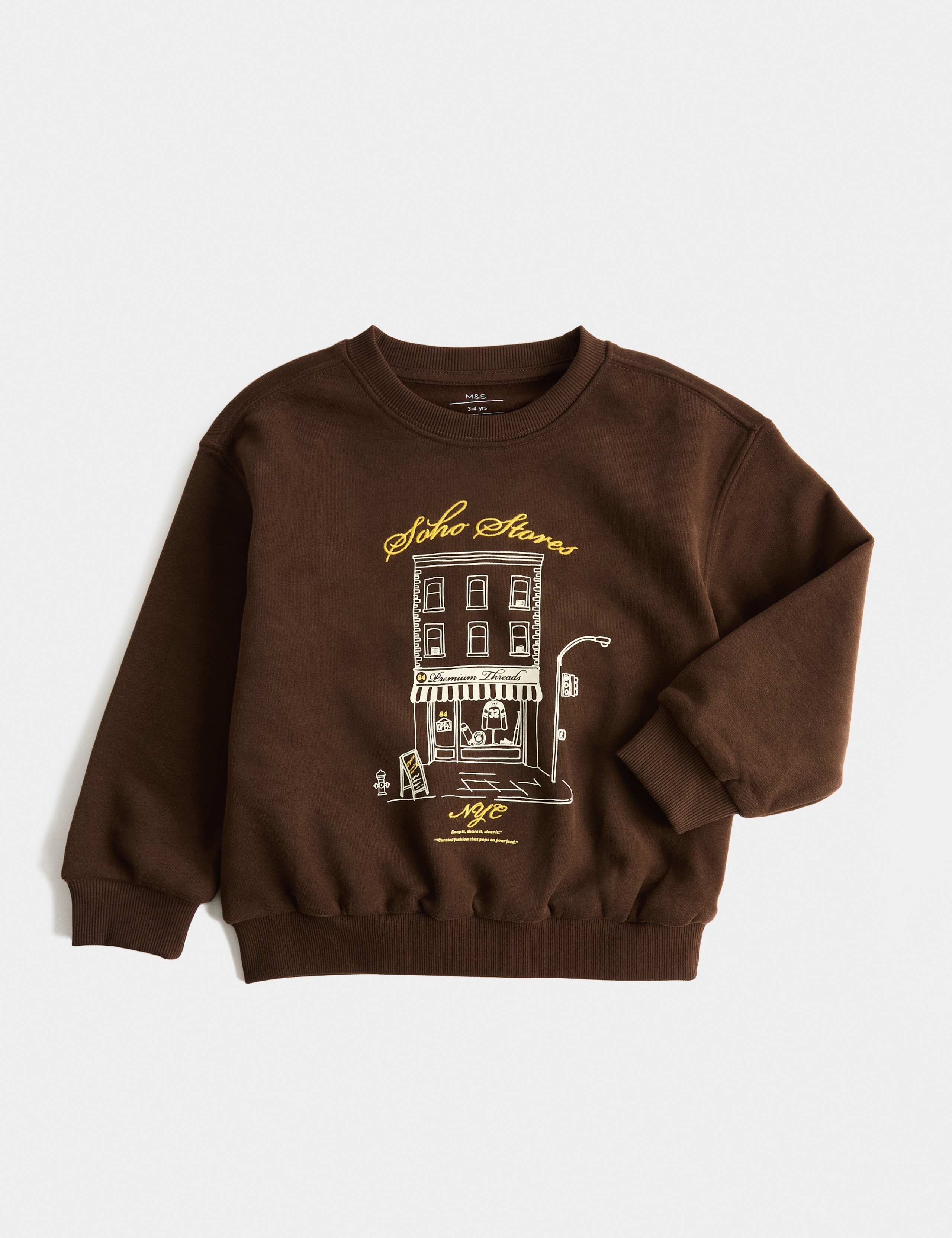 Cotton Rich Graphic Sweatshirt (2-8 Yrs)