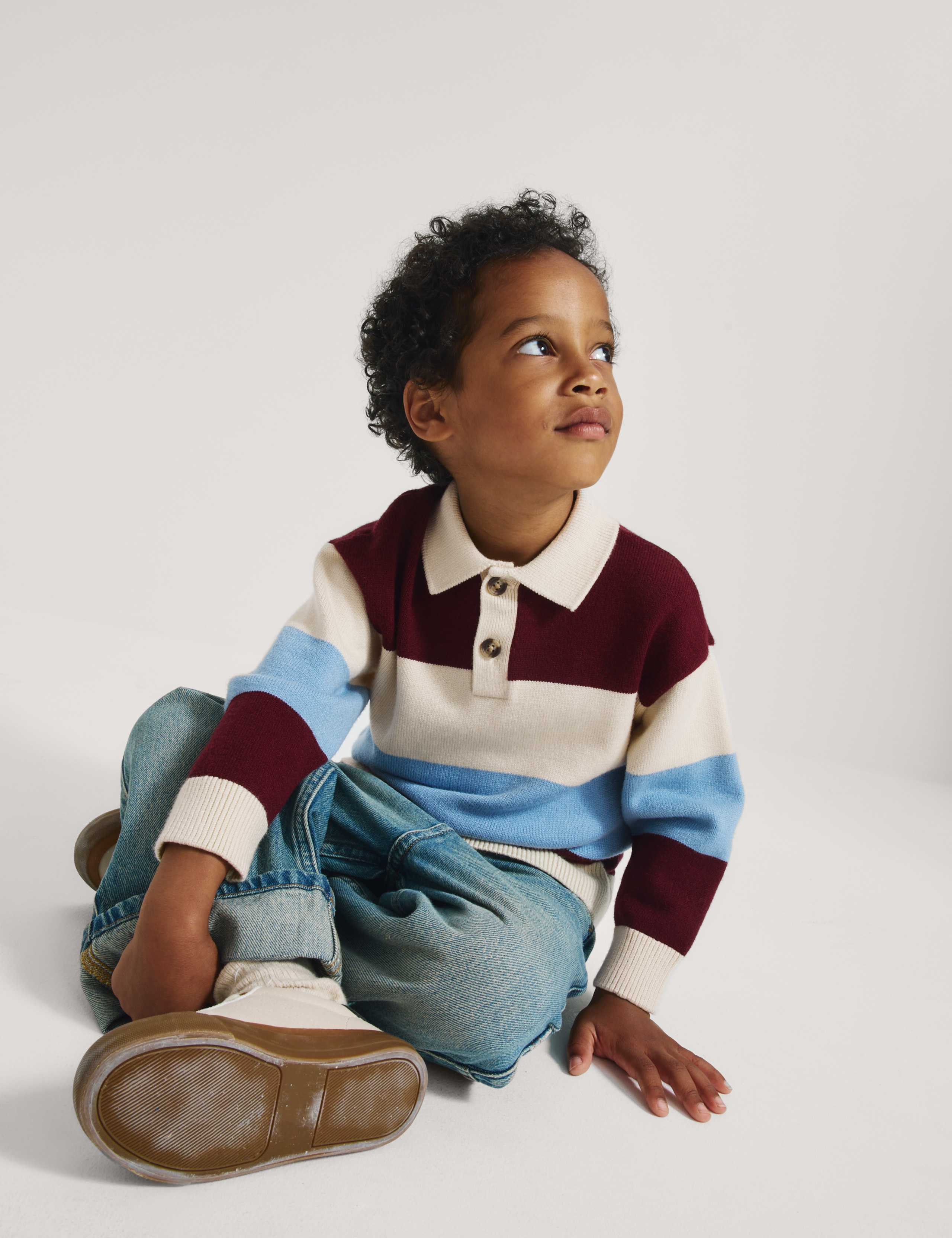 Striped Rugby Knitted Jumper (2-8 Yrs)