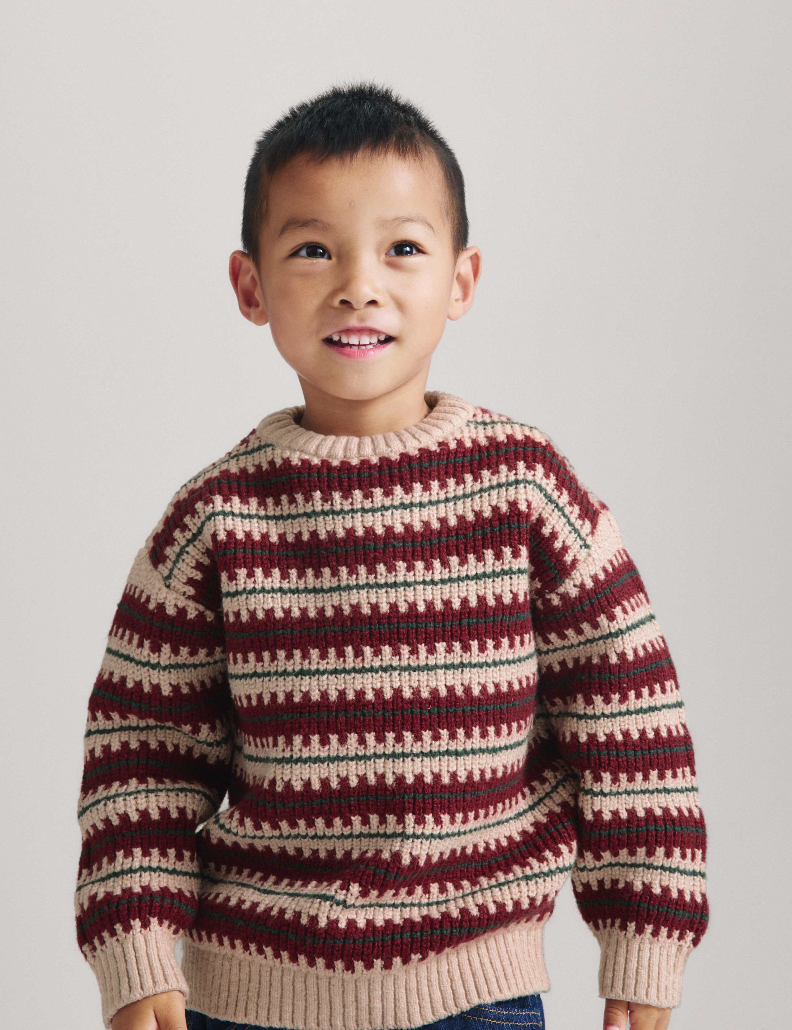 Cotton Blend Striped Jumper