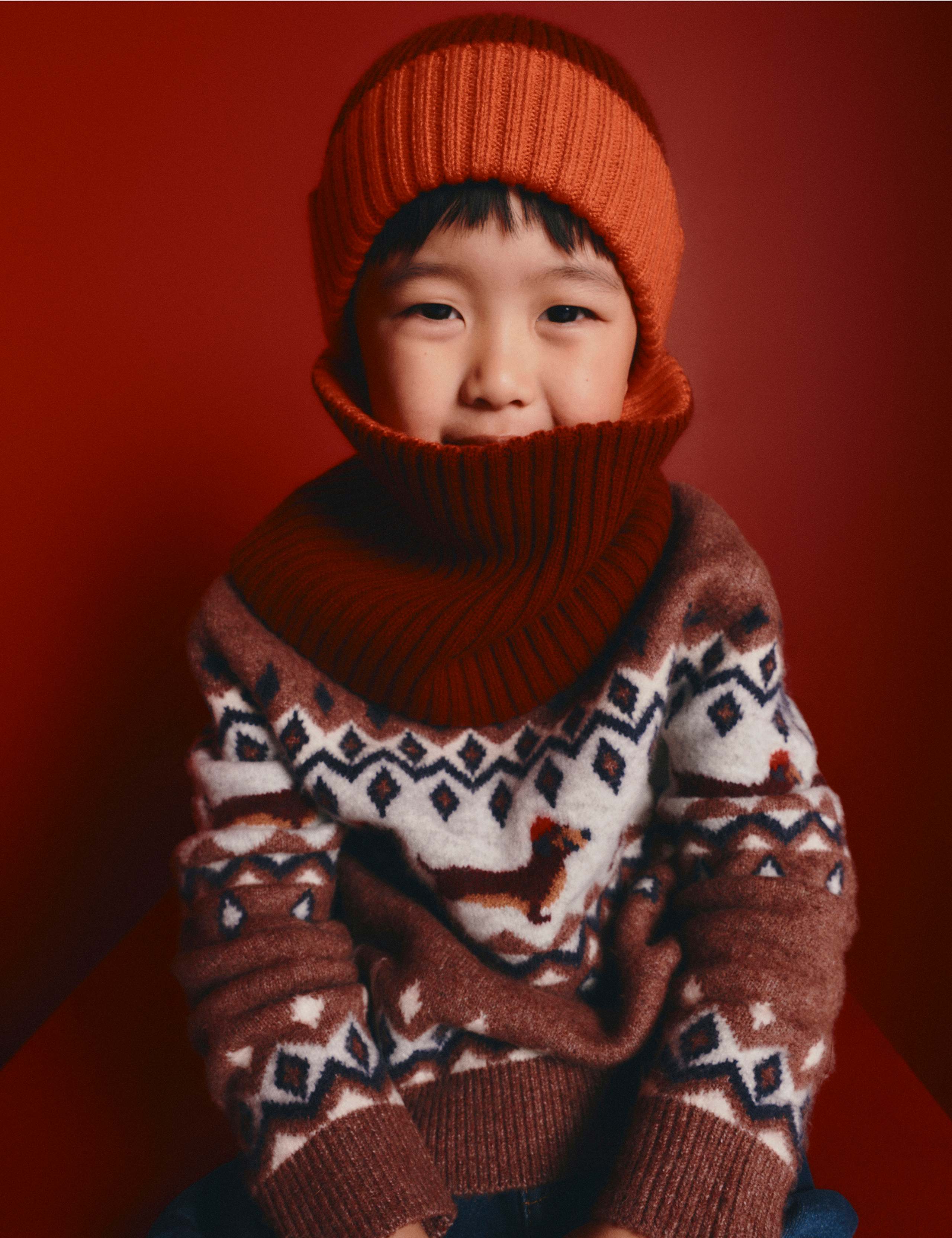 Christmas Fair Isle Dog Knitted Jumper (2-8 Yrs)