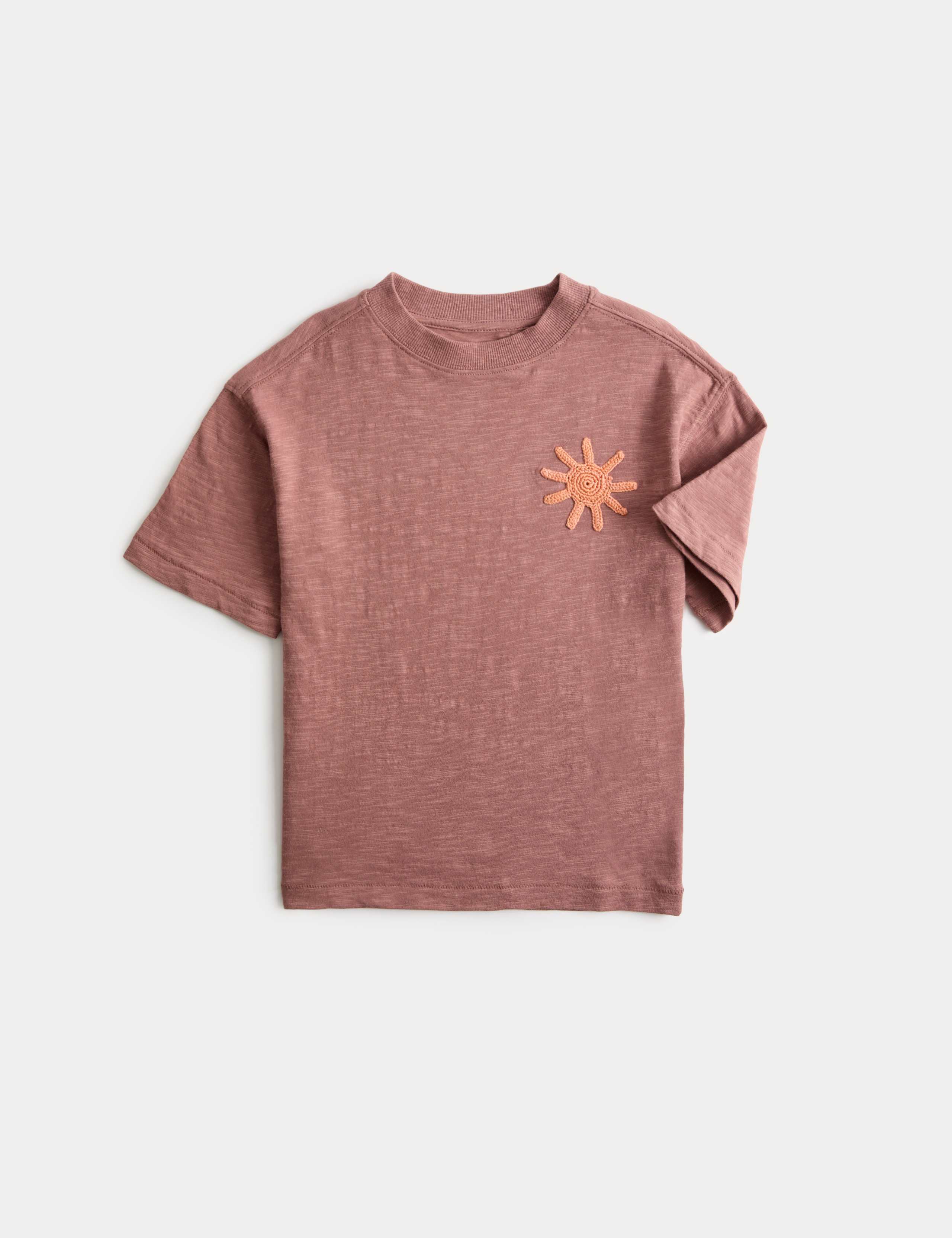 Pure Cotton Embroidered T-Shirt (2-8 Yrs)
