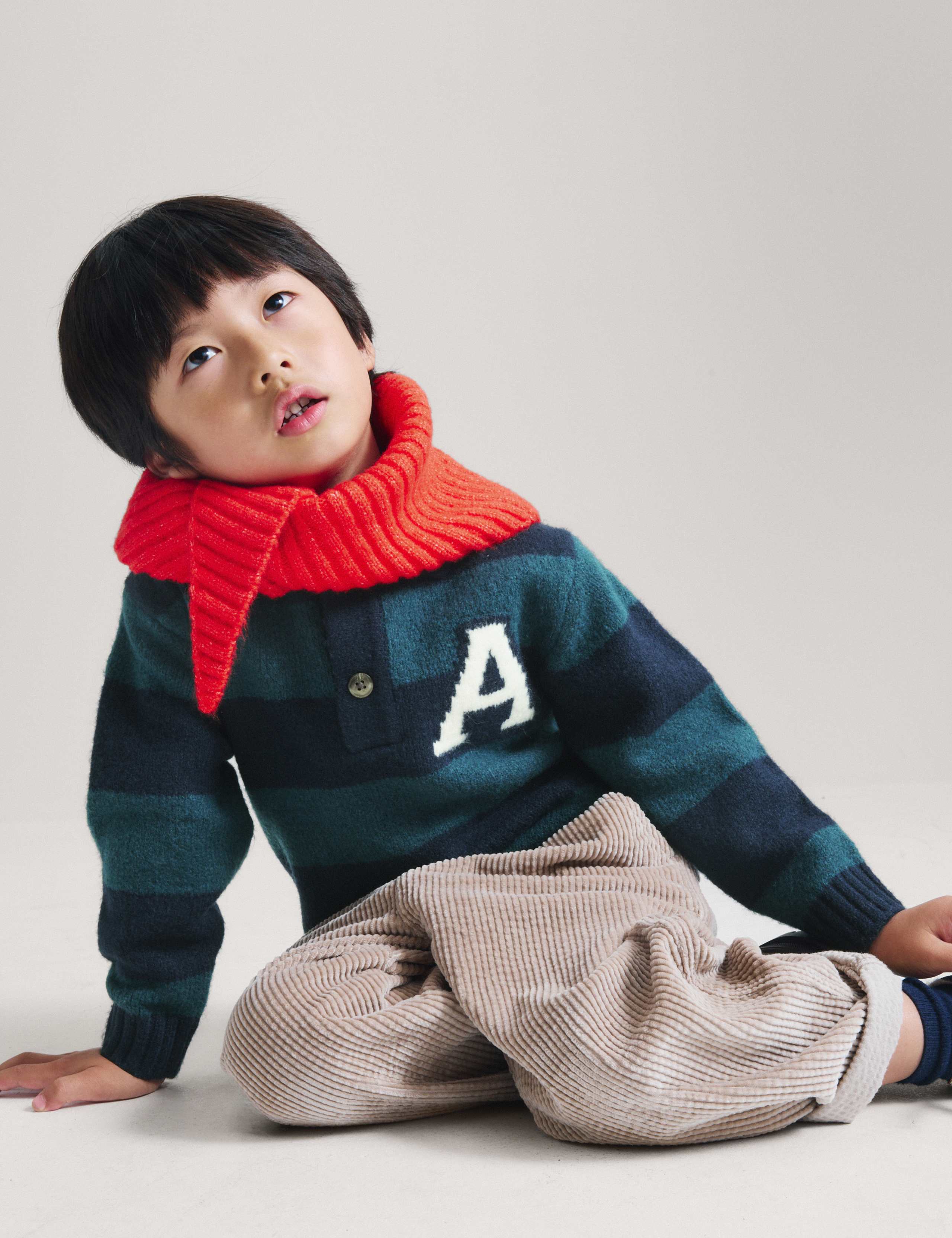 Striped Rugby Knitted Jumper (2-8 Yrs)