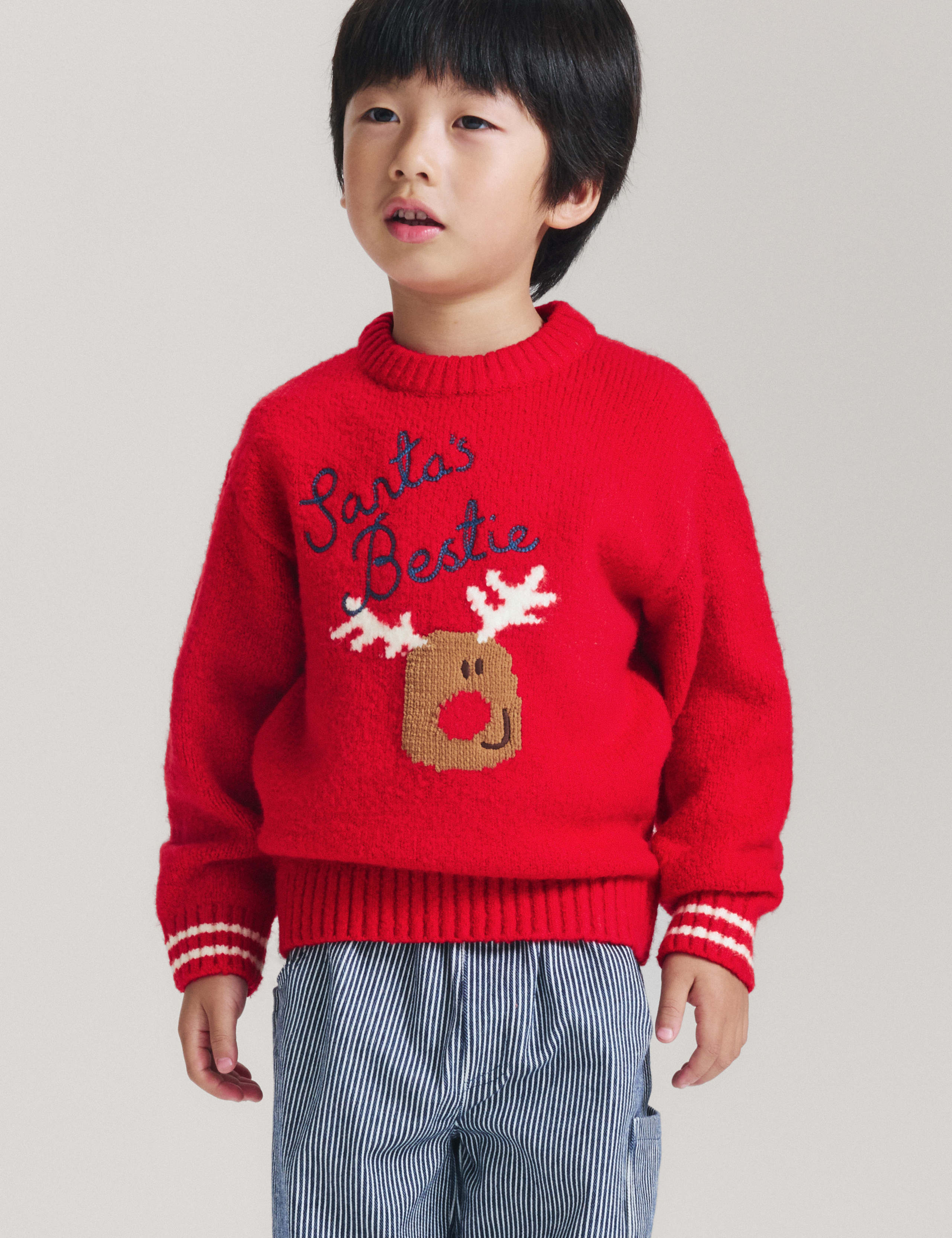 Christmas Reindeer Knitted Jumper (2-8 Yrs)