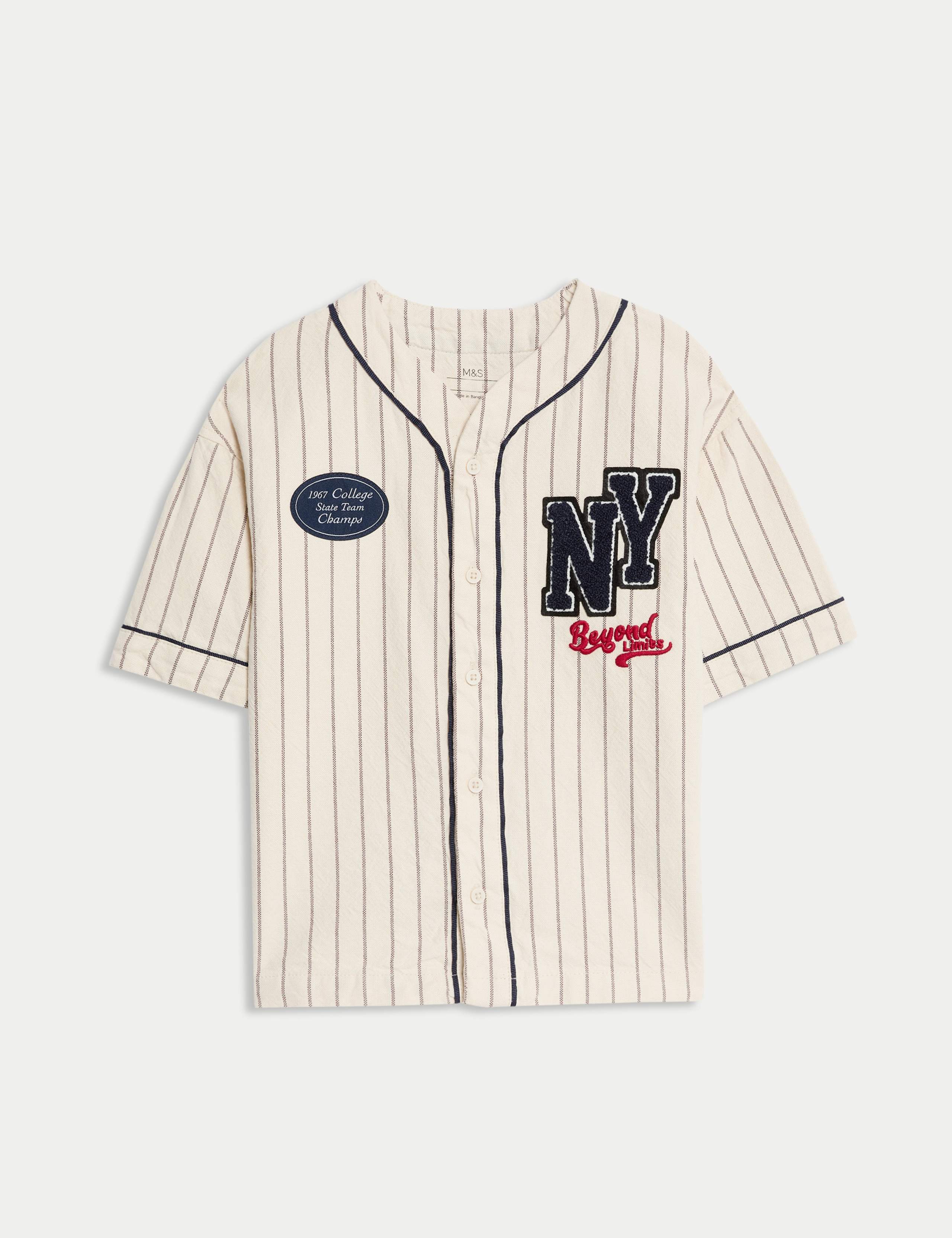 Pure Cotton Baseball Shirt (2-8 Yrs)