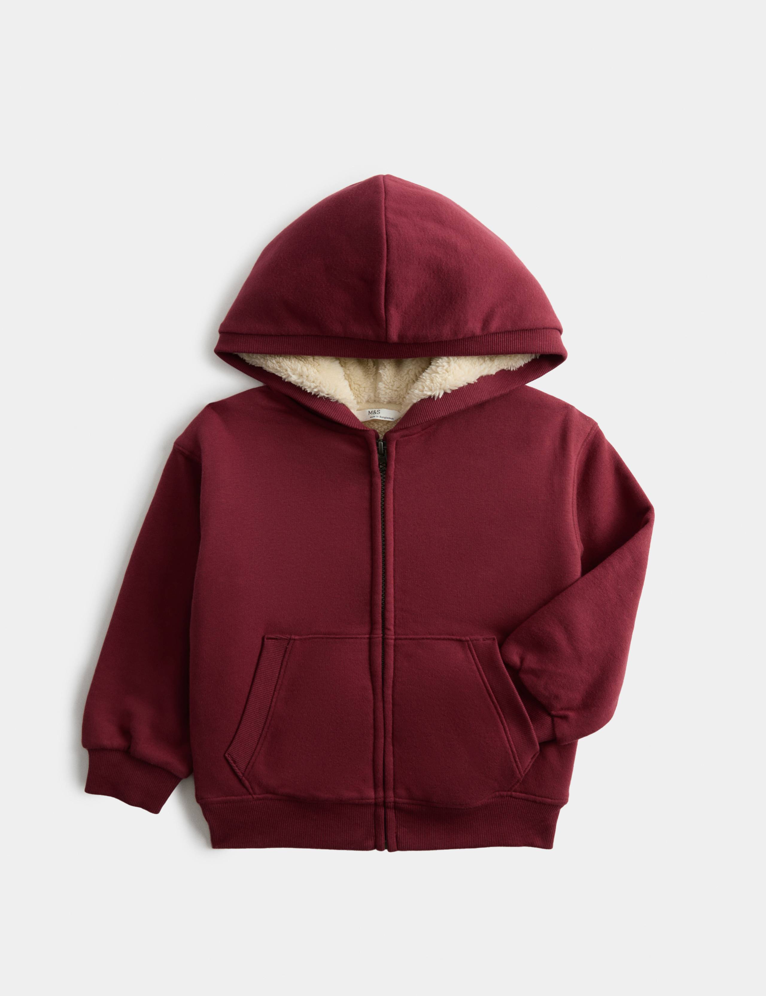 Cotton Rich Borg Lined Hoodie (2-8 Yrs)
