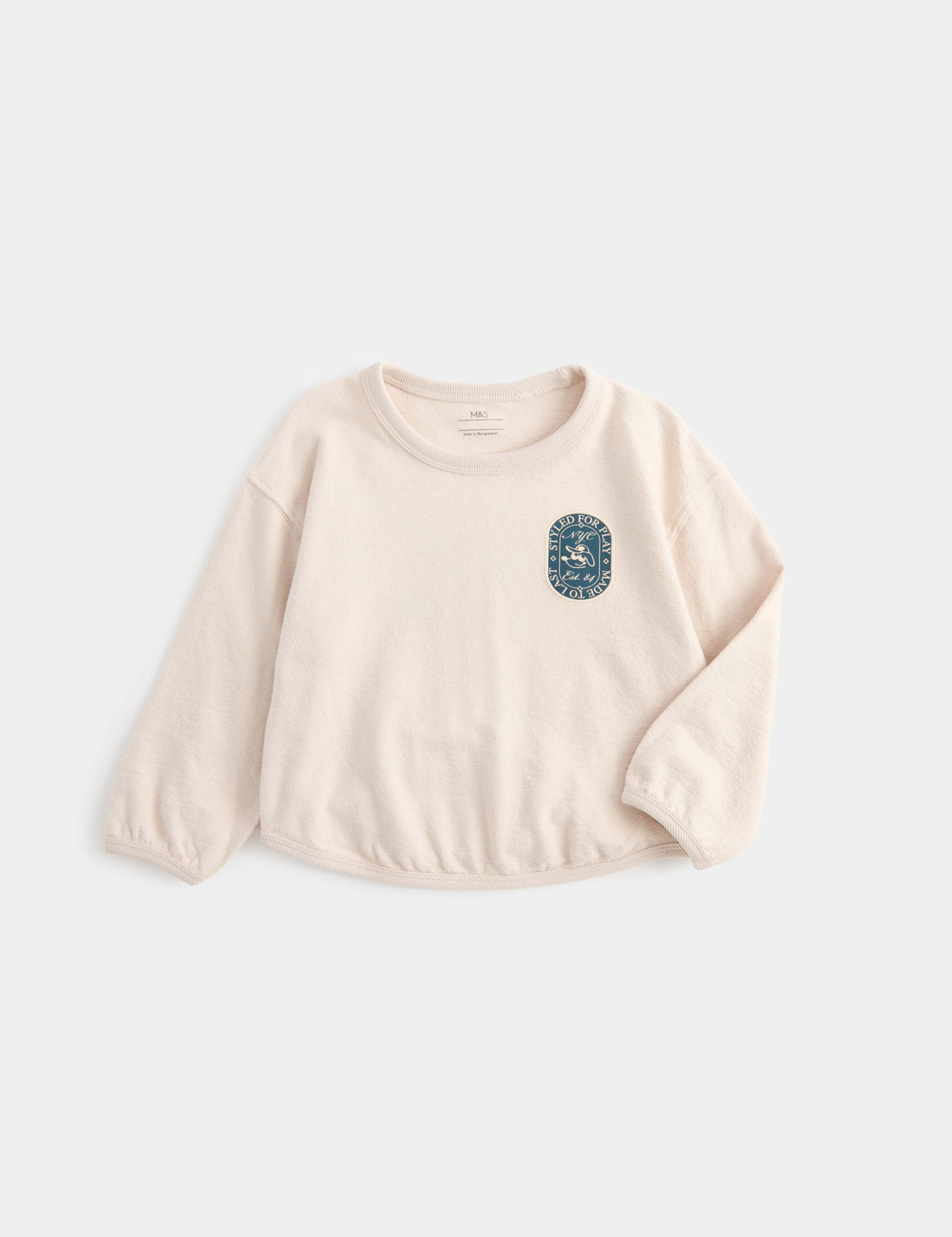 Pure Cotton Textured Graphic Top (2-8 Yrs)