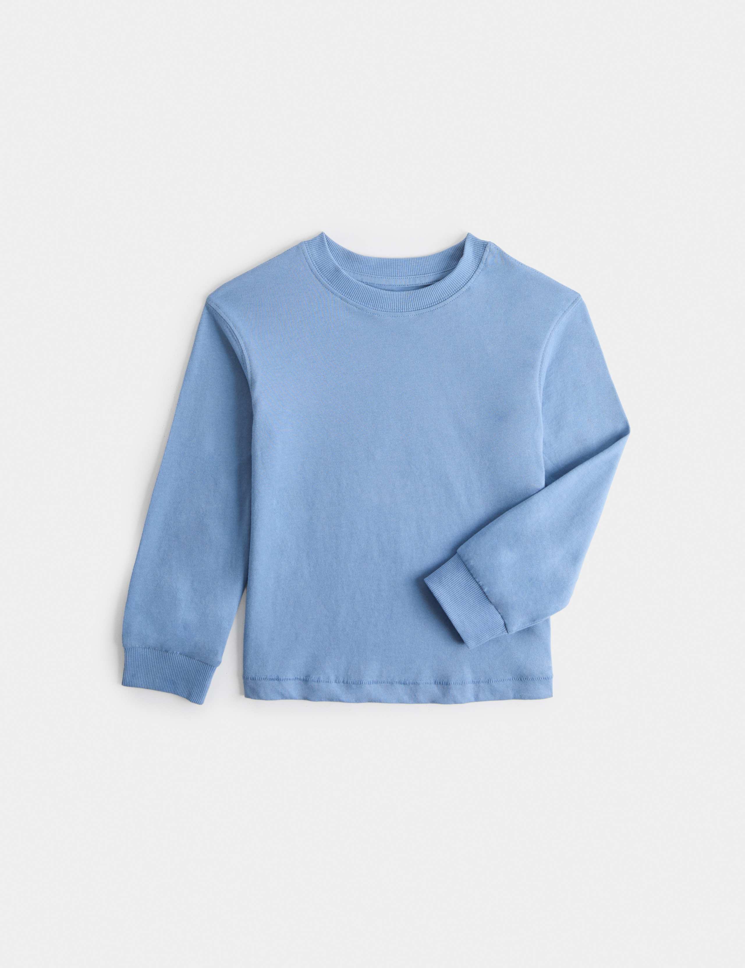 Pure Cotton Plain Long Sleeve Top (2-8 Yrs)
