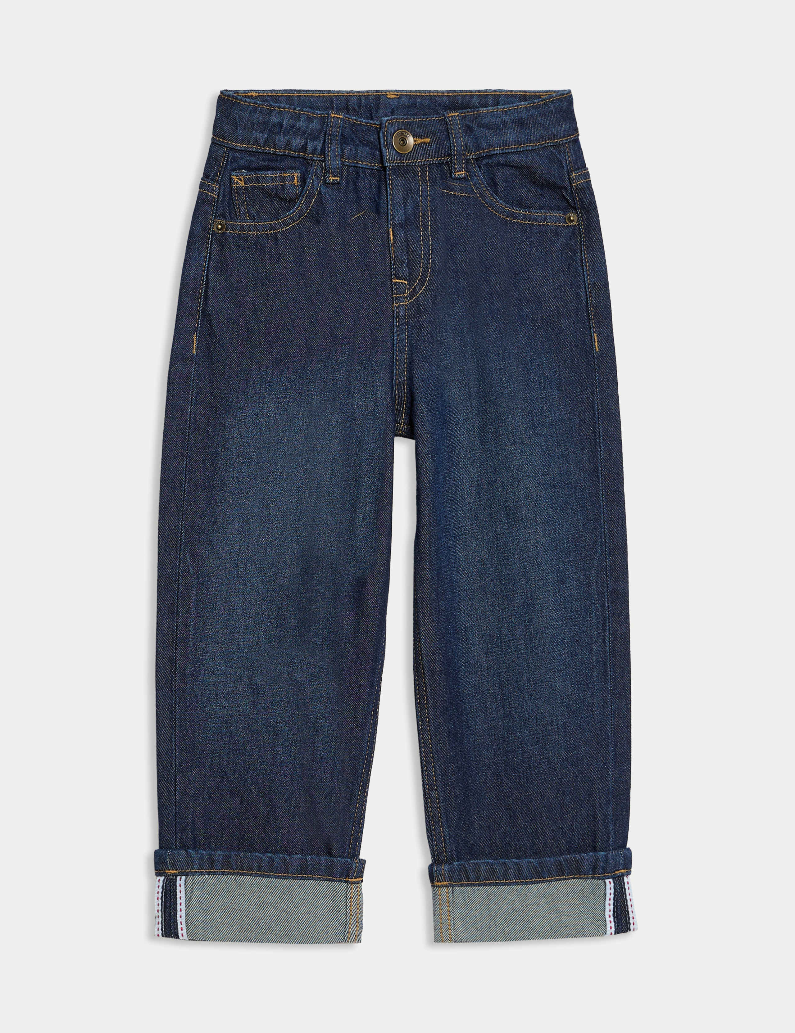 Denim Straight Leg Turn Up Jean (2-8 Yrs)