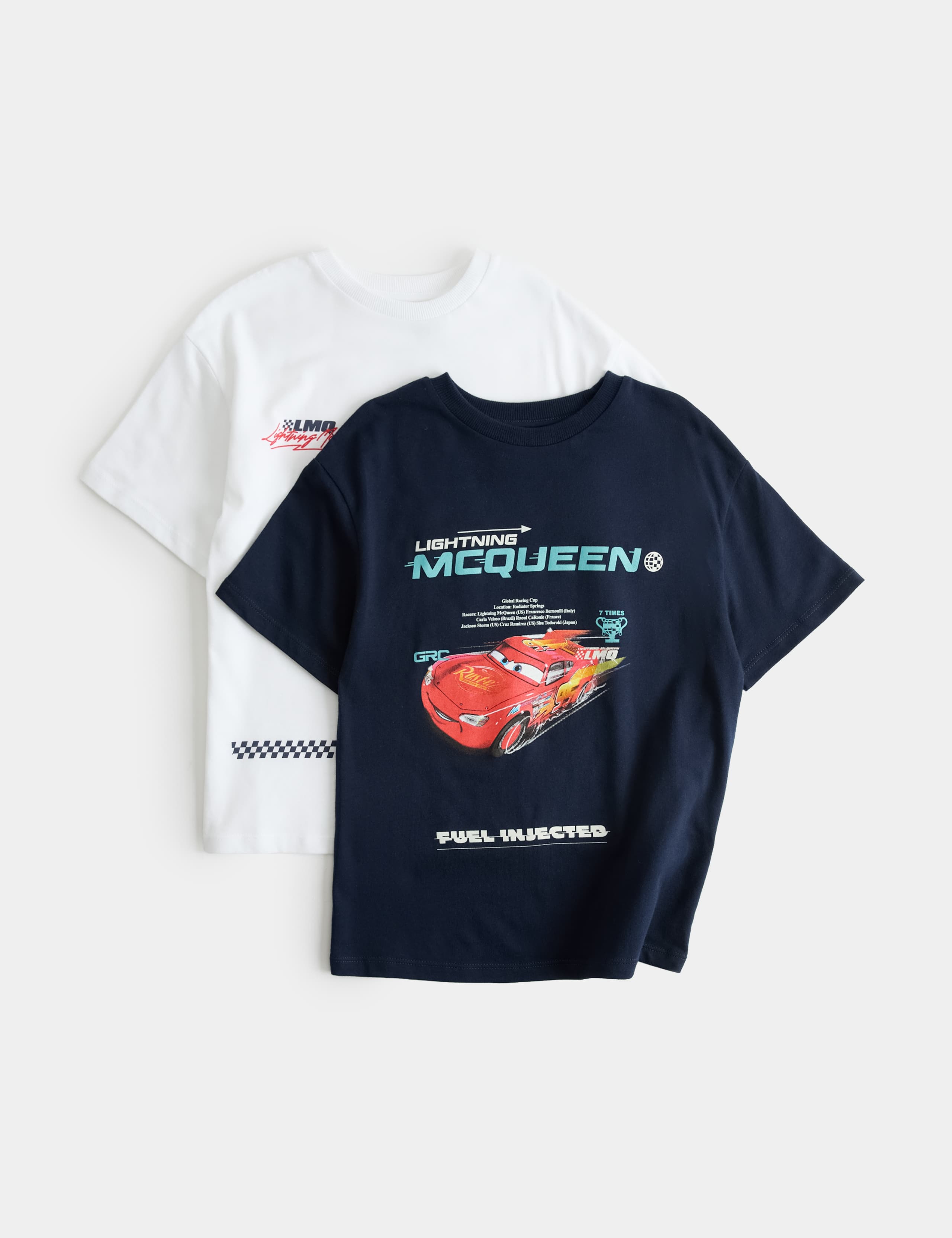 2 Pack Pure Cotton Disney Cars™ T-Shirts (2-8 Yrs)