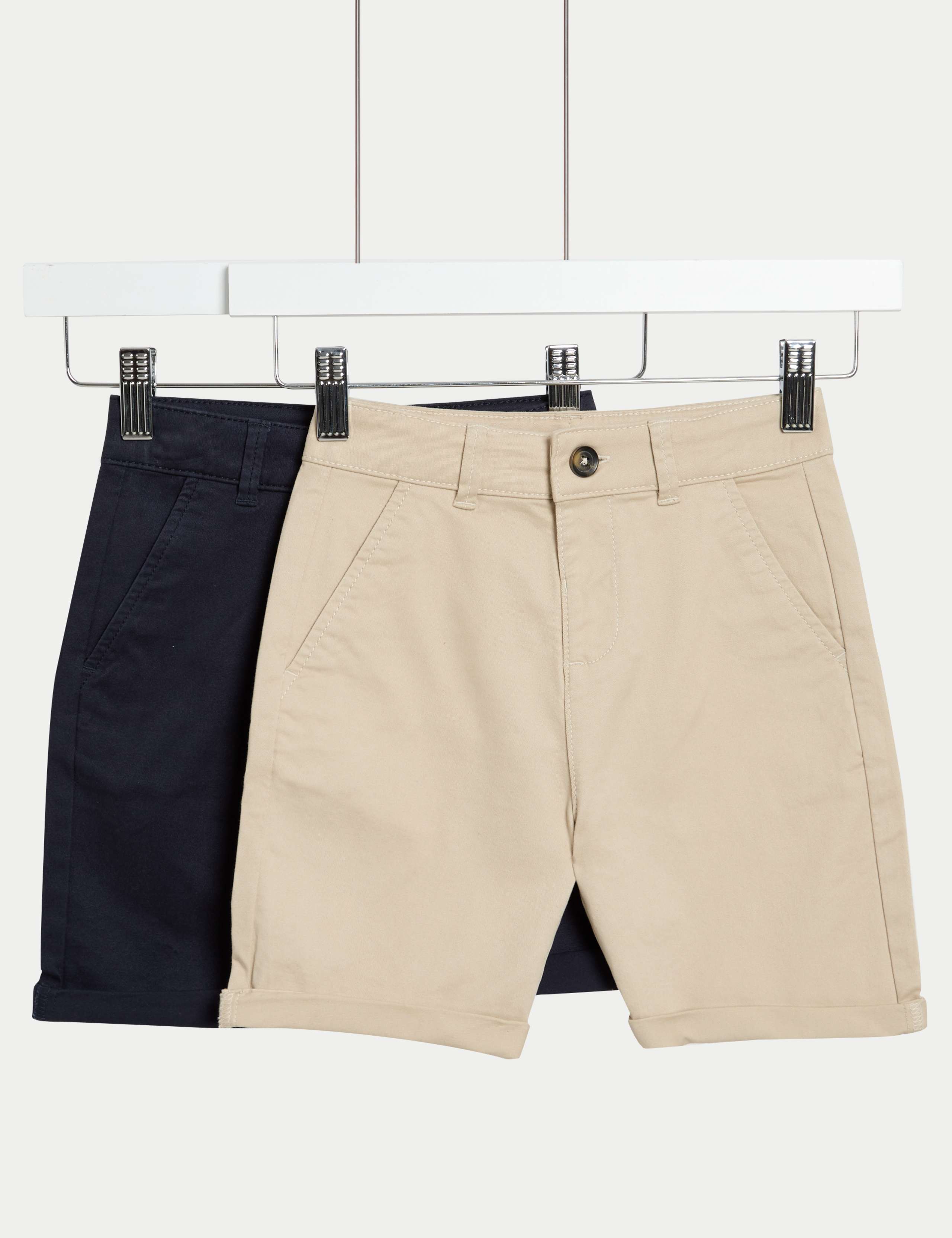2pk Cotton Rich Chino Shorts (2-8 Yrs)