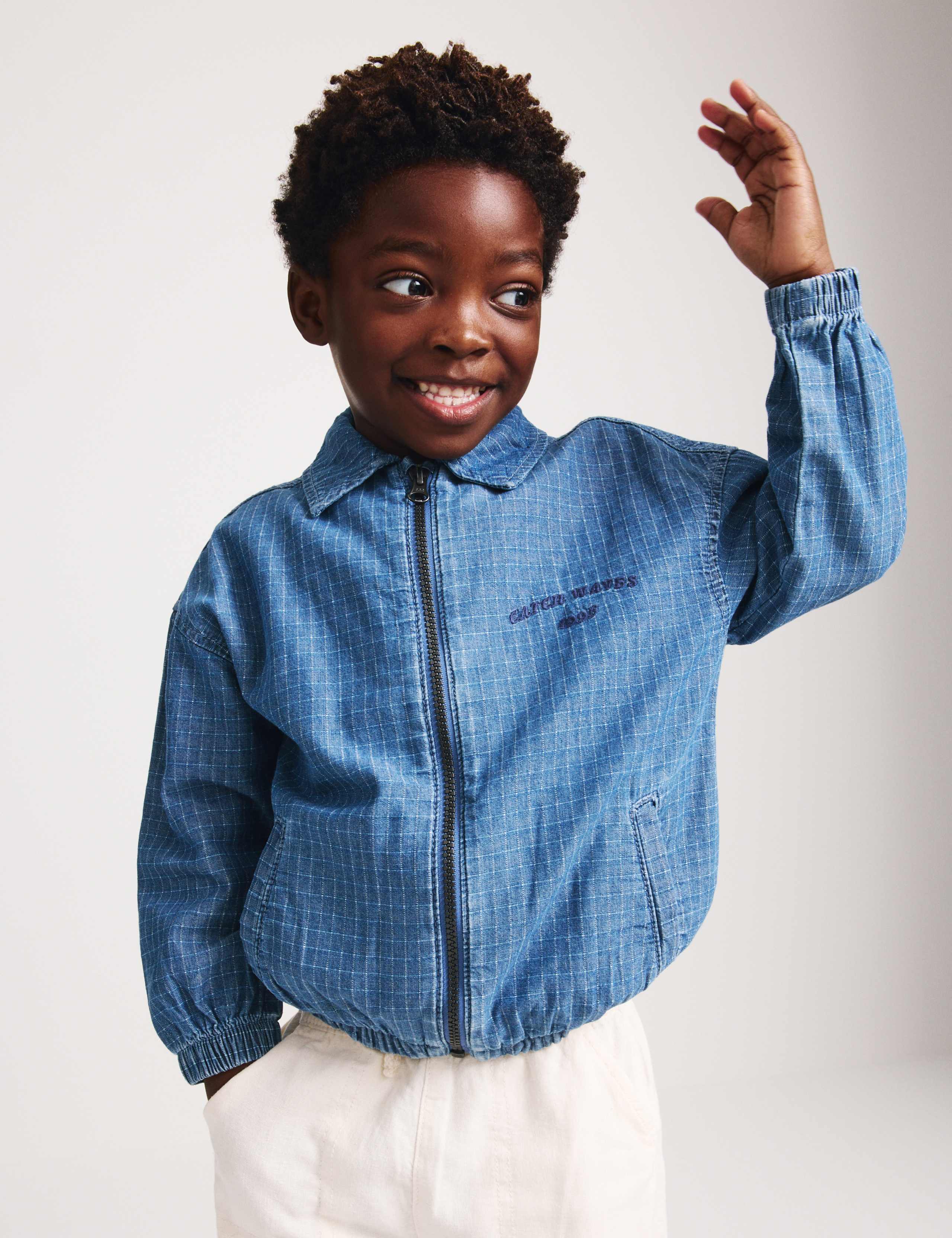Pure Cotton Denim Ripstop Jacket (2-8 Yrs)