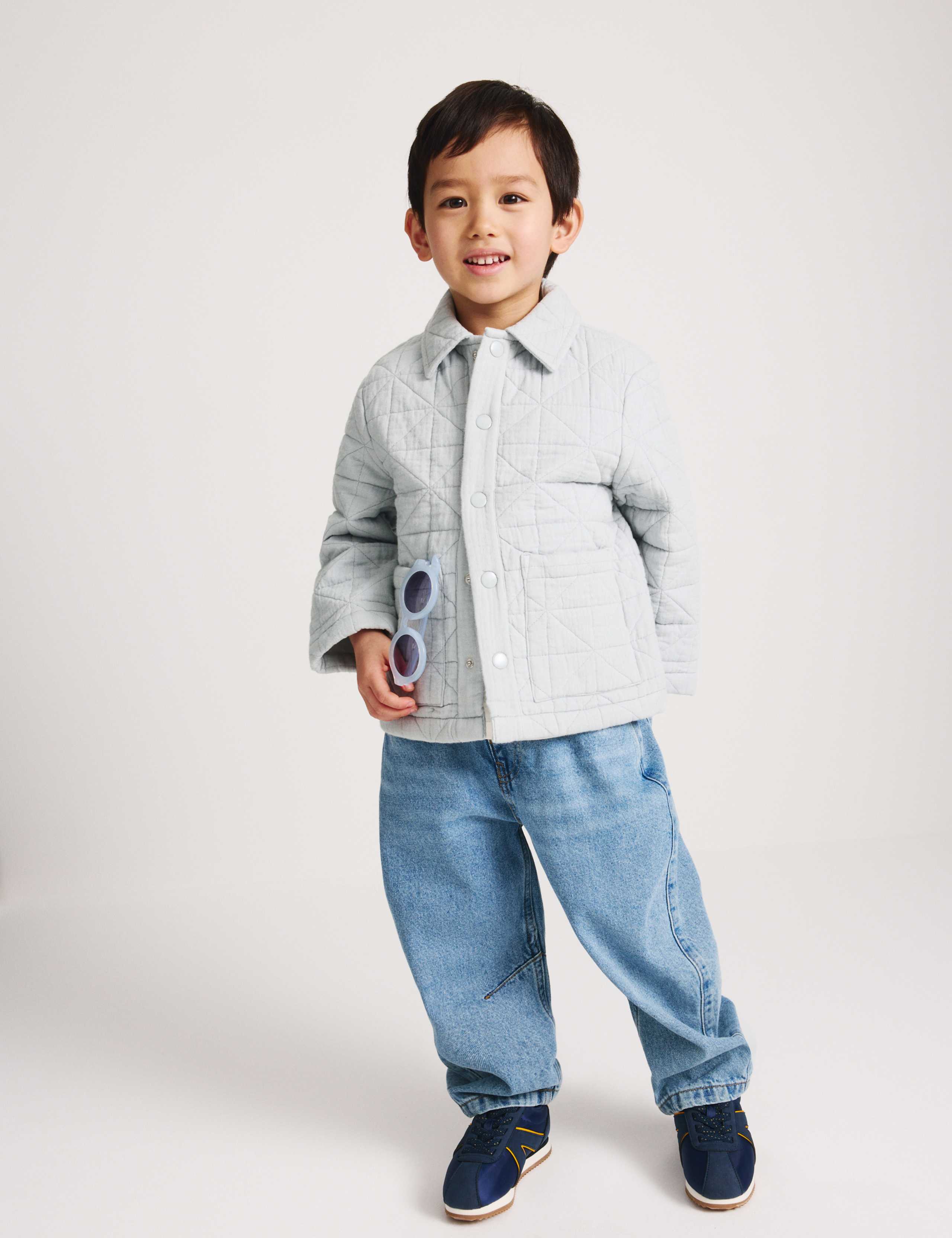 Pure Cotton Quilted Jacket (2-8 Yrs)