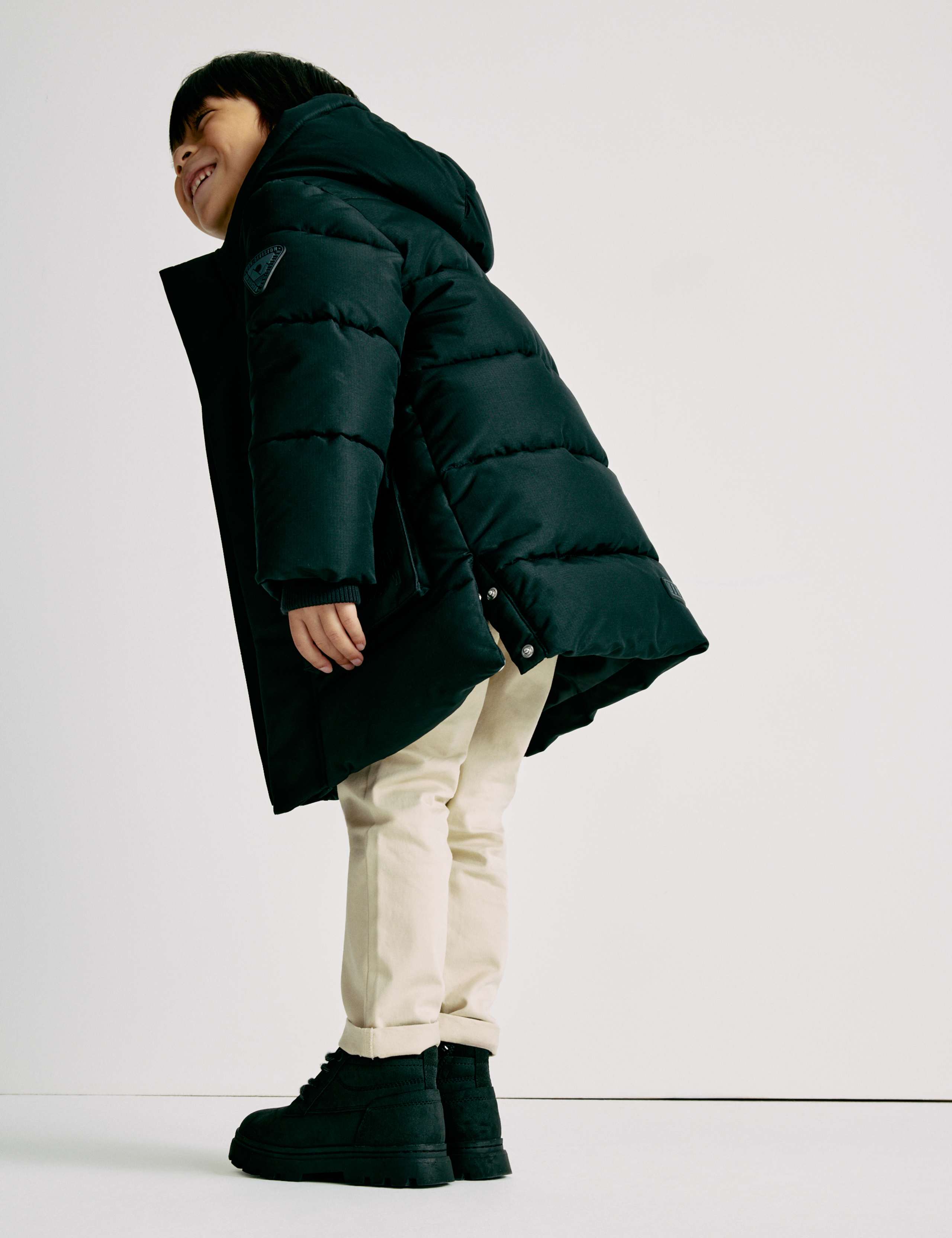 Longline Padded Hooded Coat (2-8 Yrs)