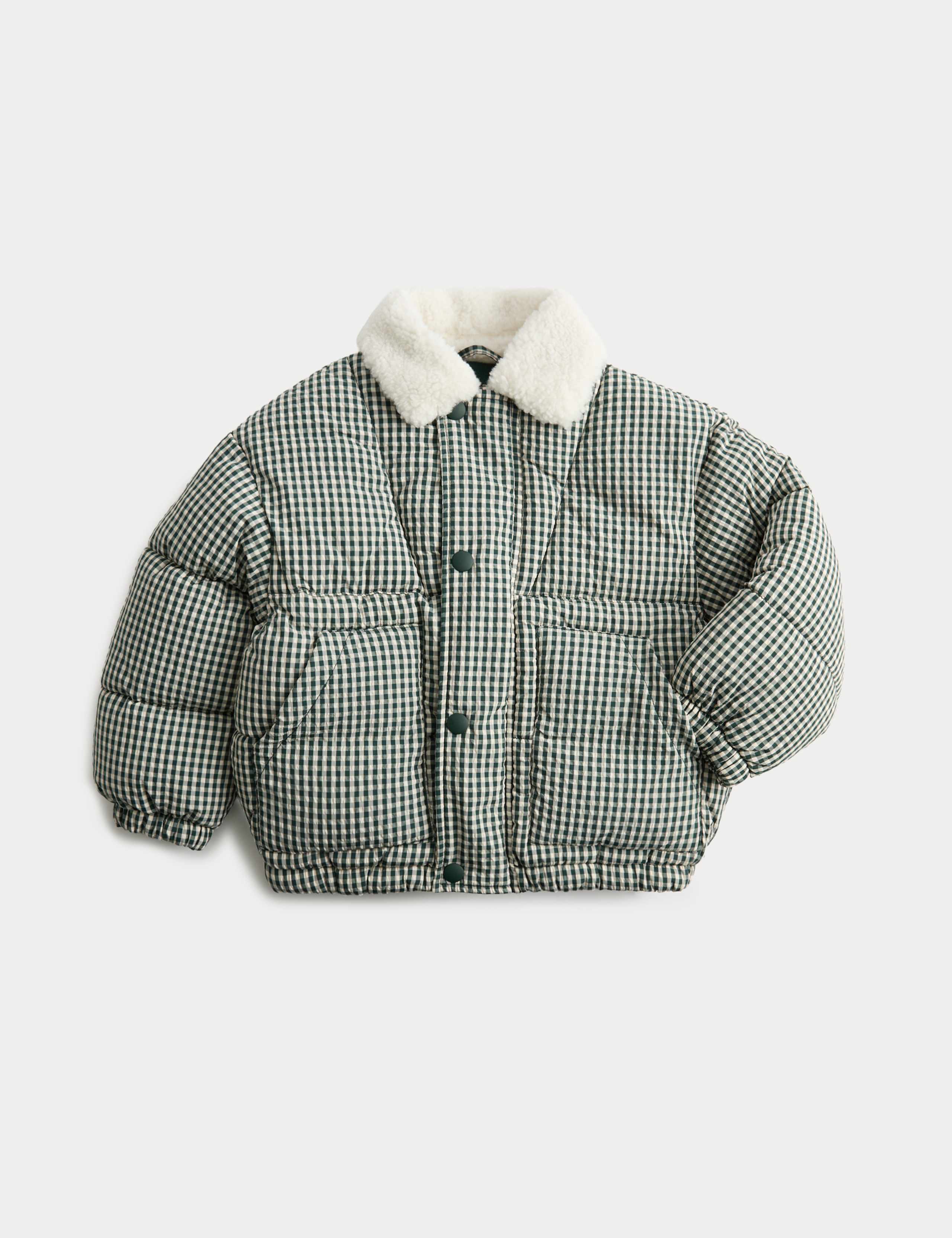 Borg Lined Gingham Jacket (2-8 Yrs)