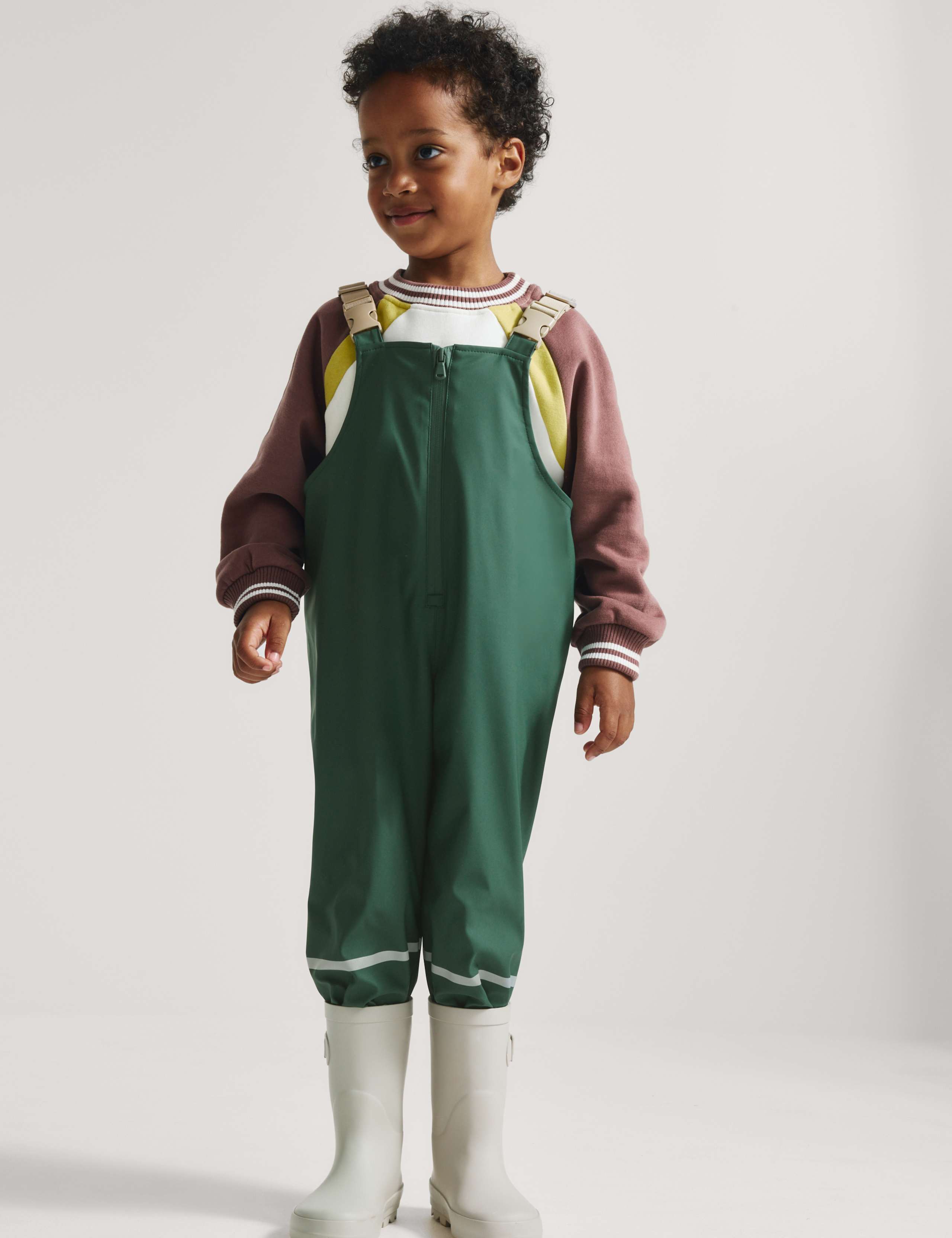 Shower Resistant Dungaree Trousers (2-8 Yrs)