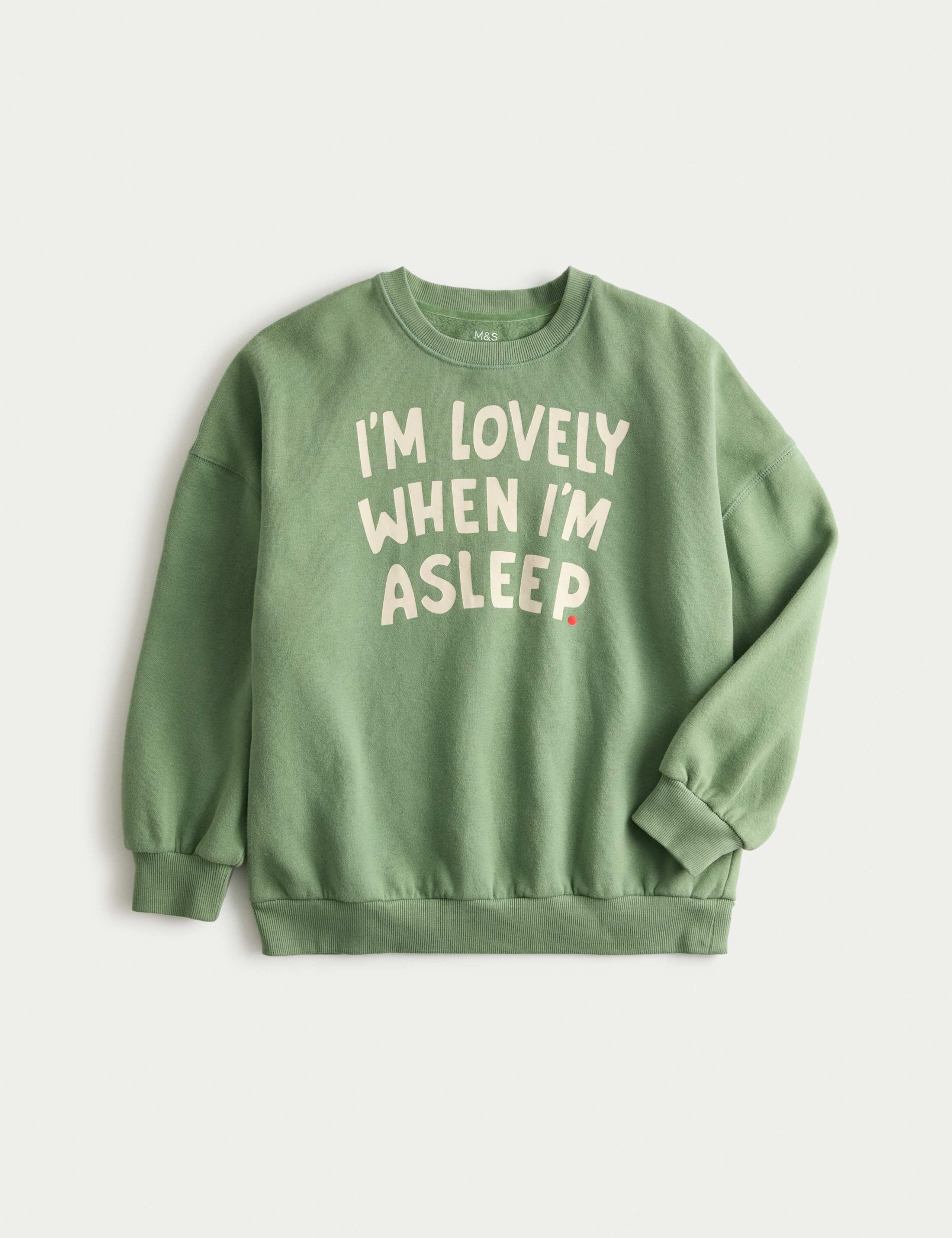 Cotton Rich Slogan Sweatshirt (1-10 Yrs)