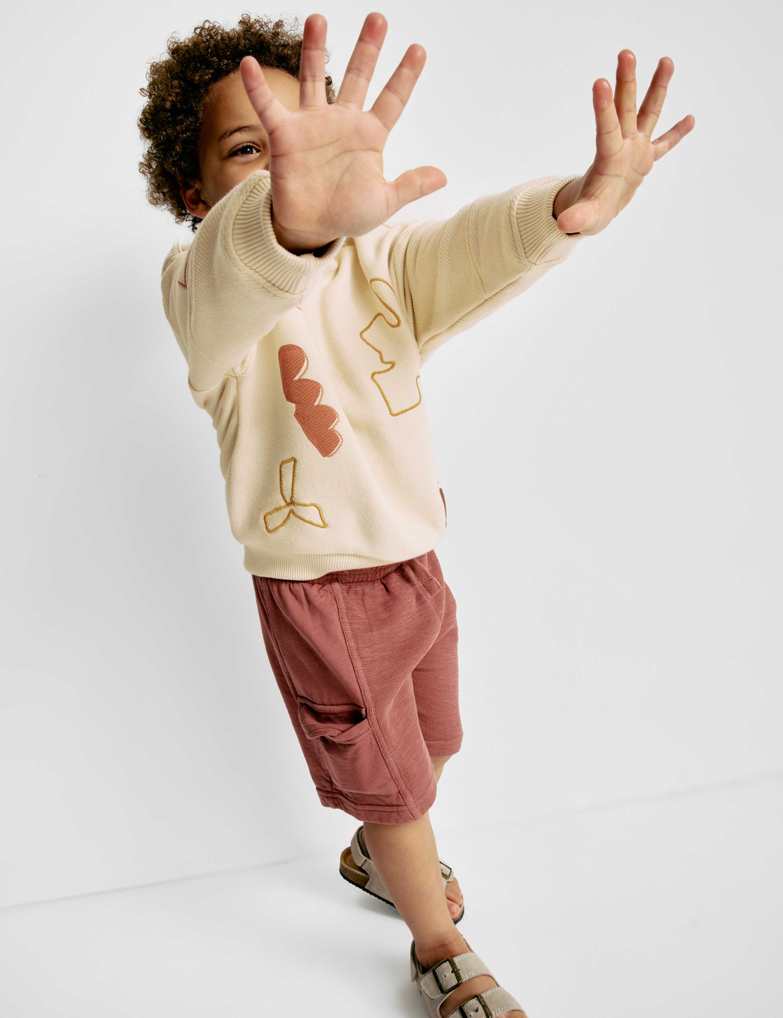 Cotton Rich Embroidered Sweatshirt (2-8 Yrs)