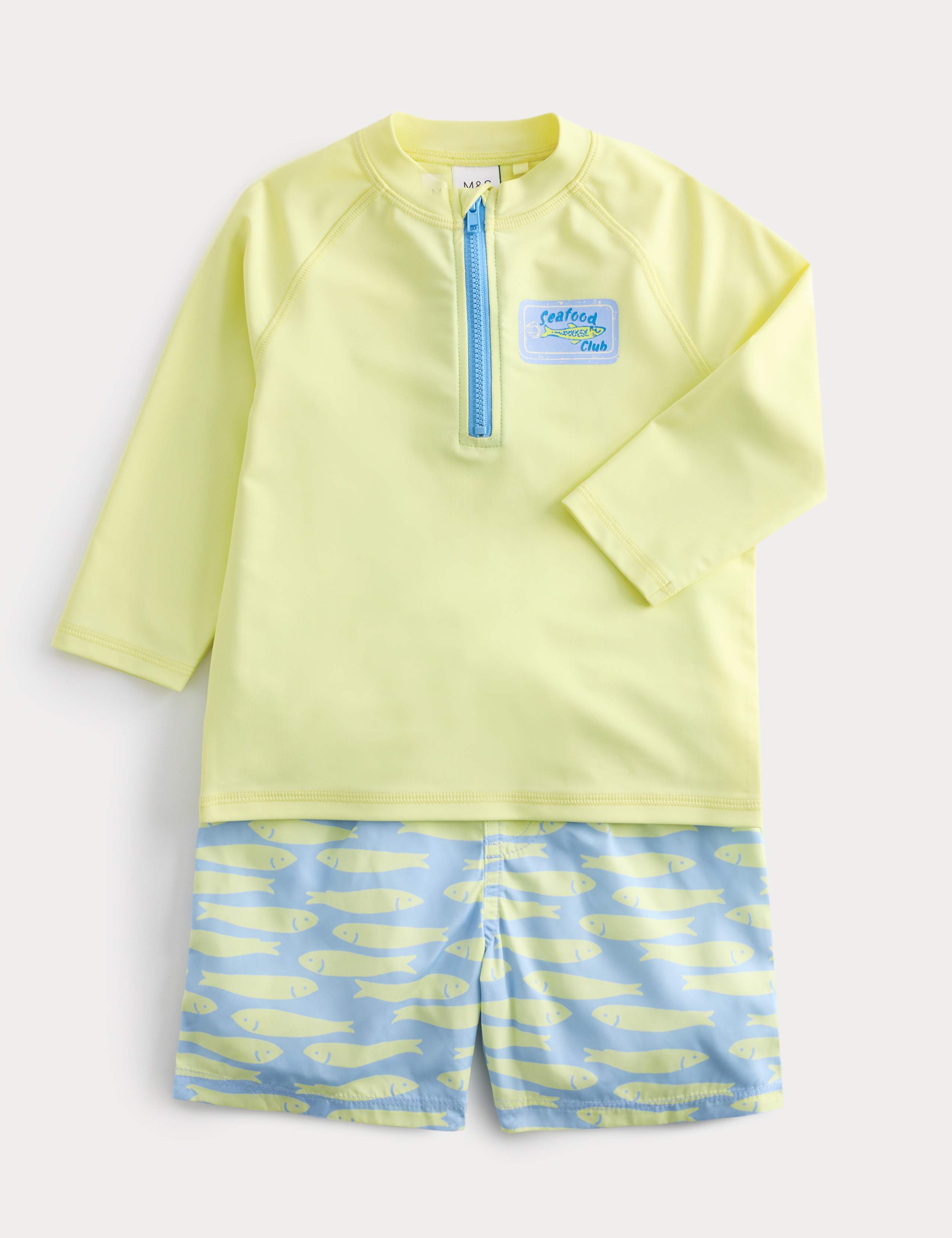 2 Piece Sardine Printed Swim Set (2-8 Yrs)