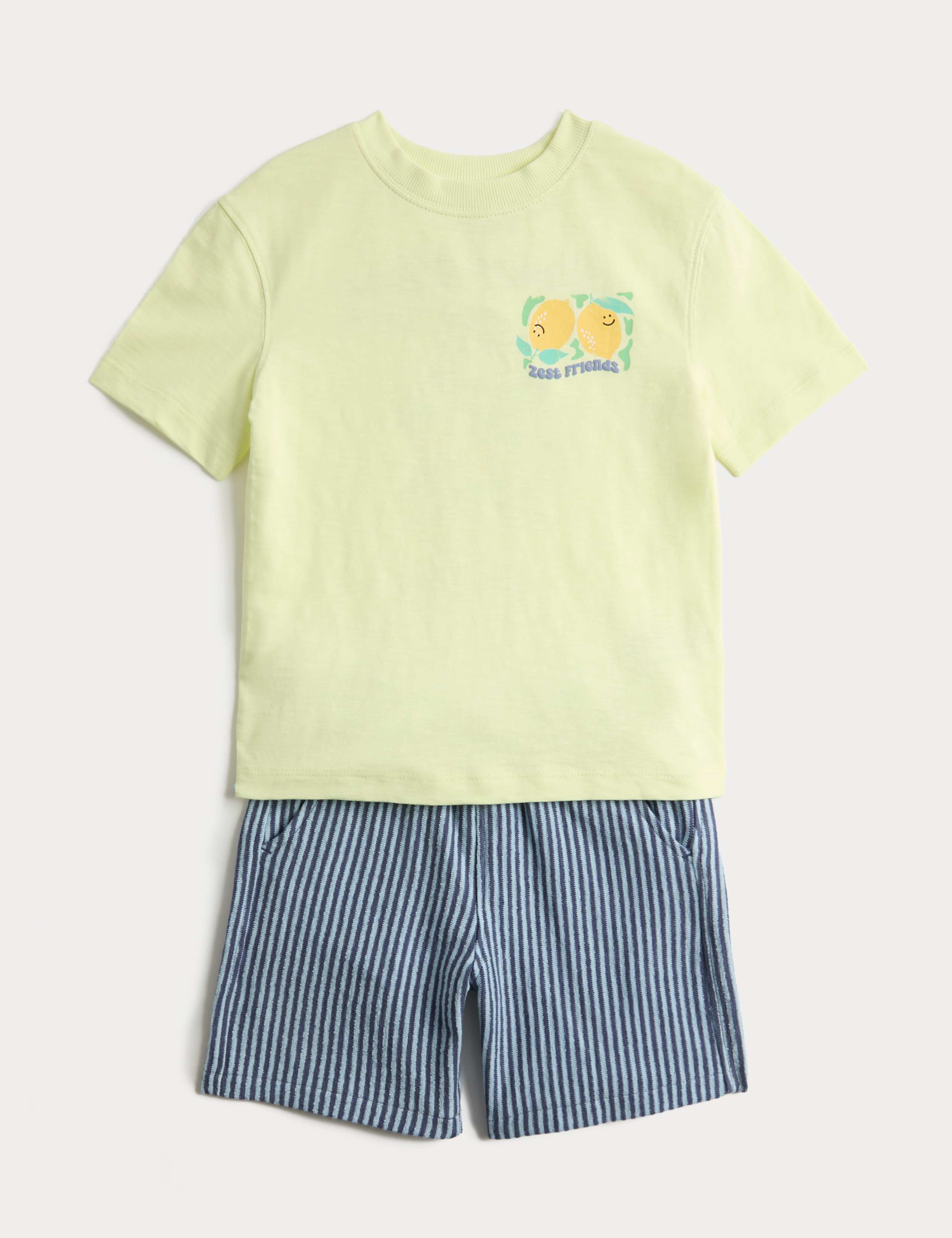 2pc Pure Cotton T-Shirt And Shorts Outfit (2-8 Yrs)