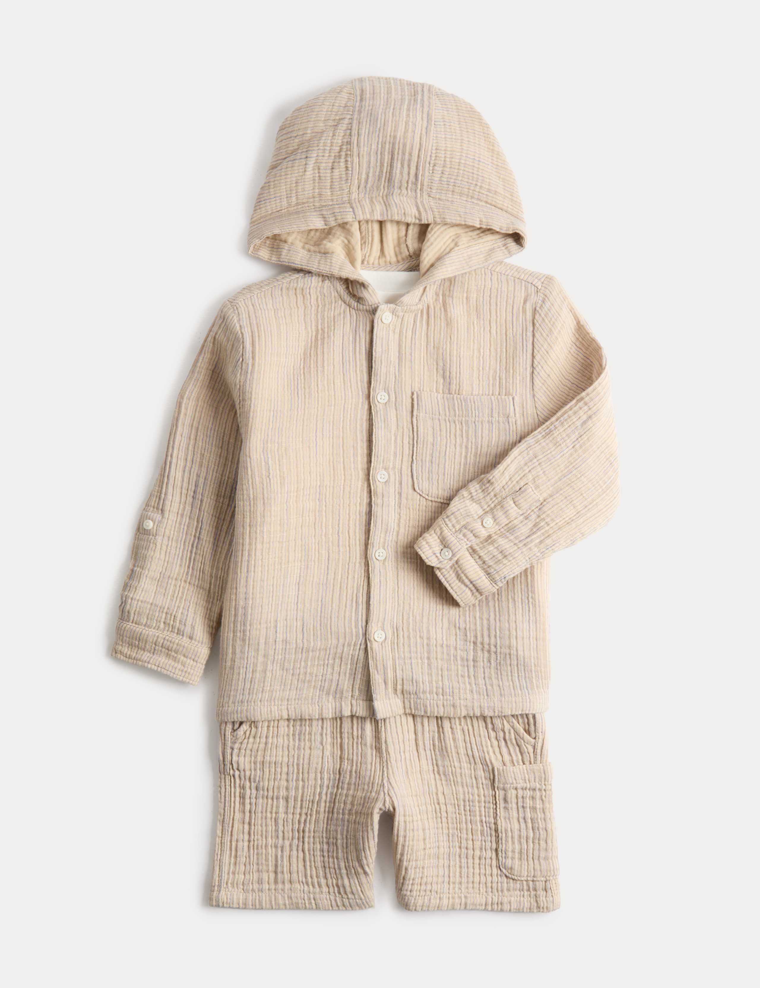 3 Piece Pure Cotton Hooded Outfit (2-8 Yrs)