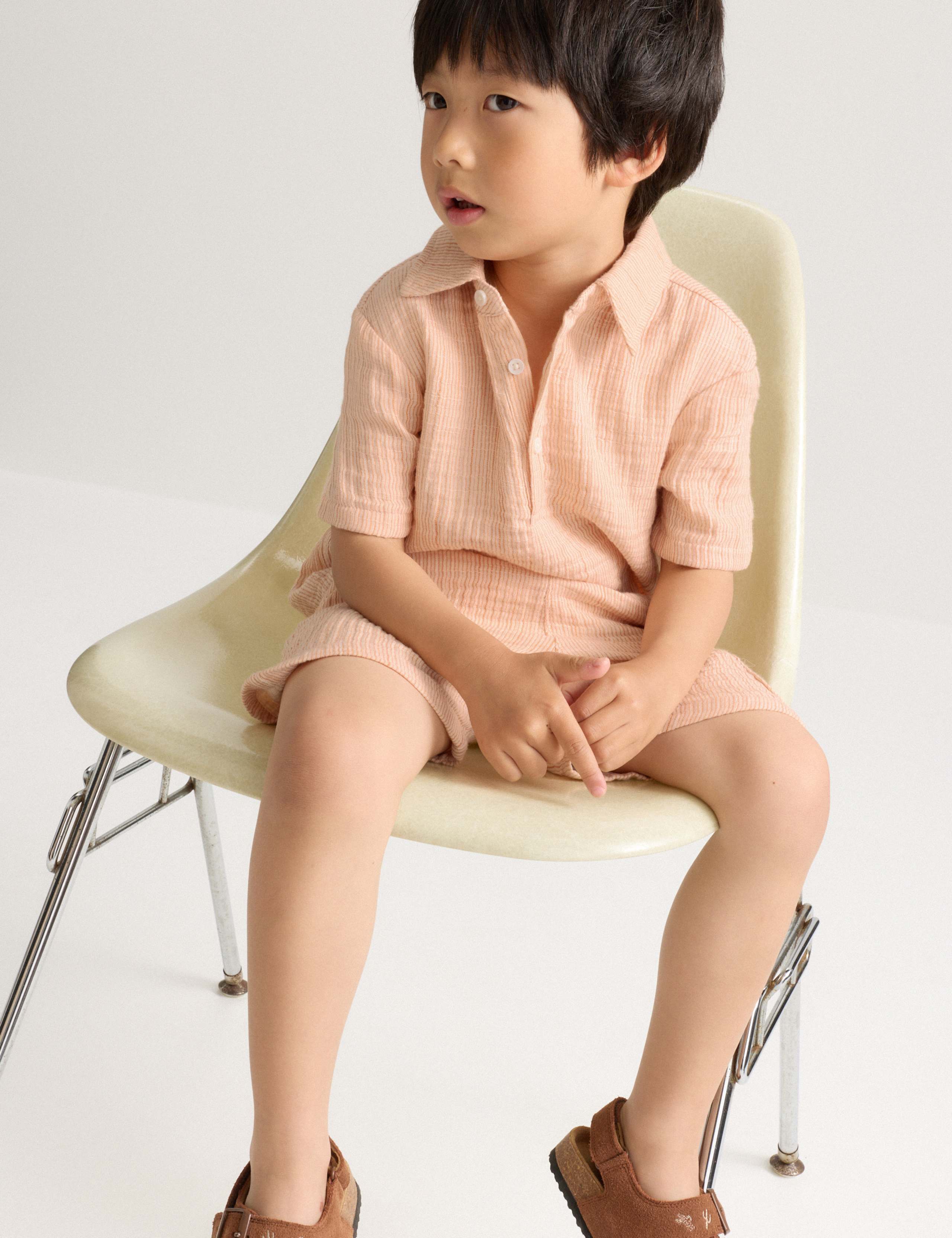 2 Piece Pure Cotton Striped Popover Outfit (2-8 Yrs)