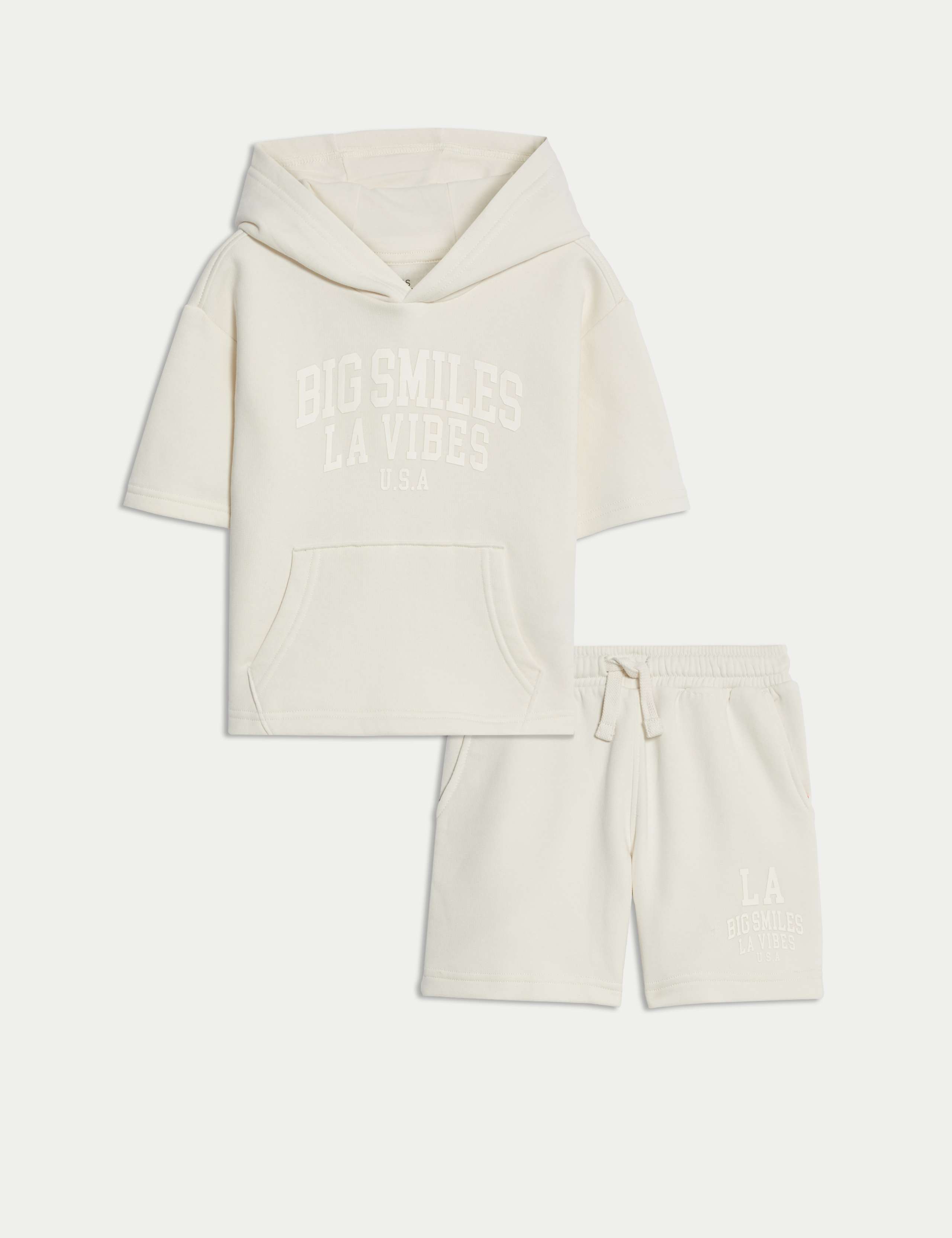 2pc Cotton Rich Hoodie & Shorts Set (2-8 Yrs)