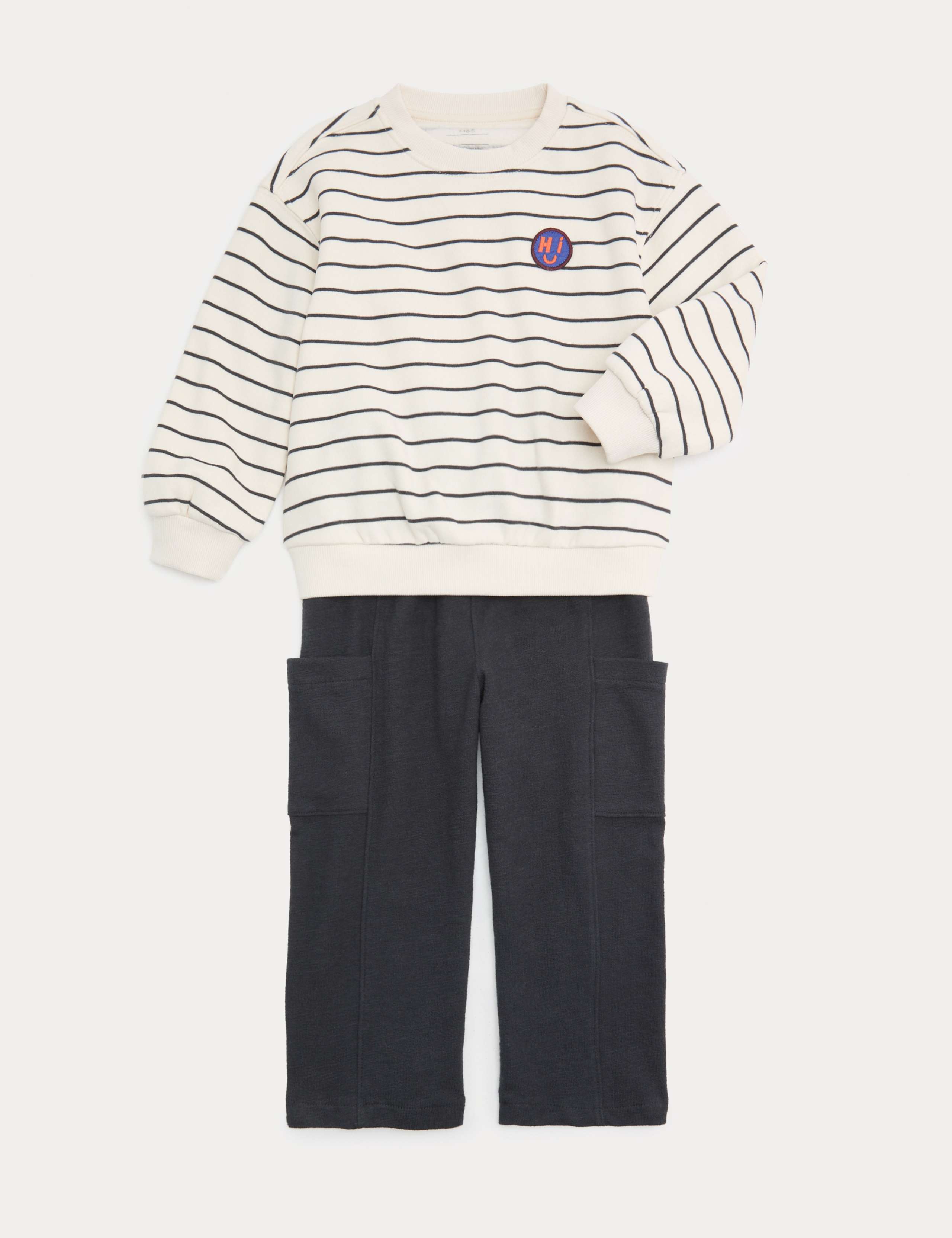 2 Piece Cotton Rich Striped Sweatshirt Outfit (2-8 Yrs)
