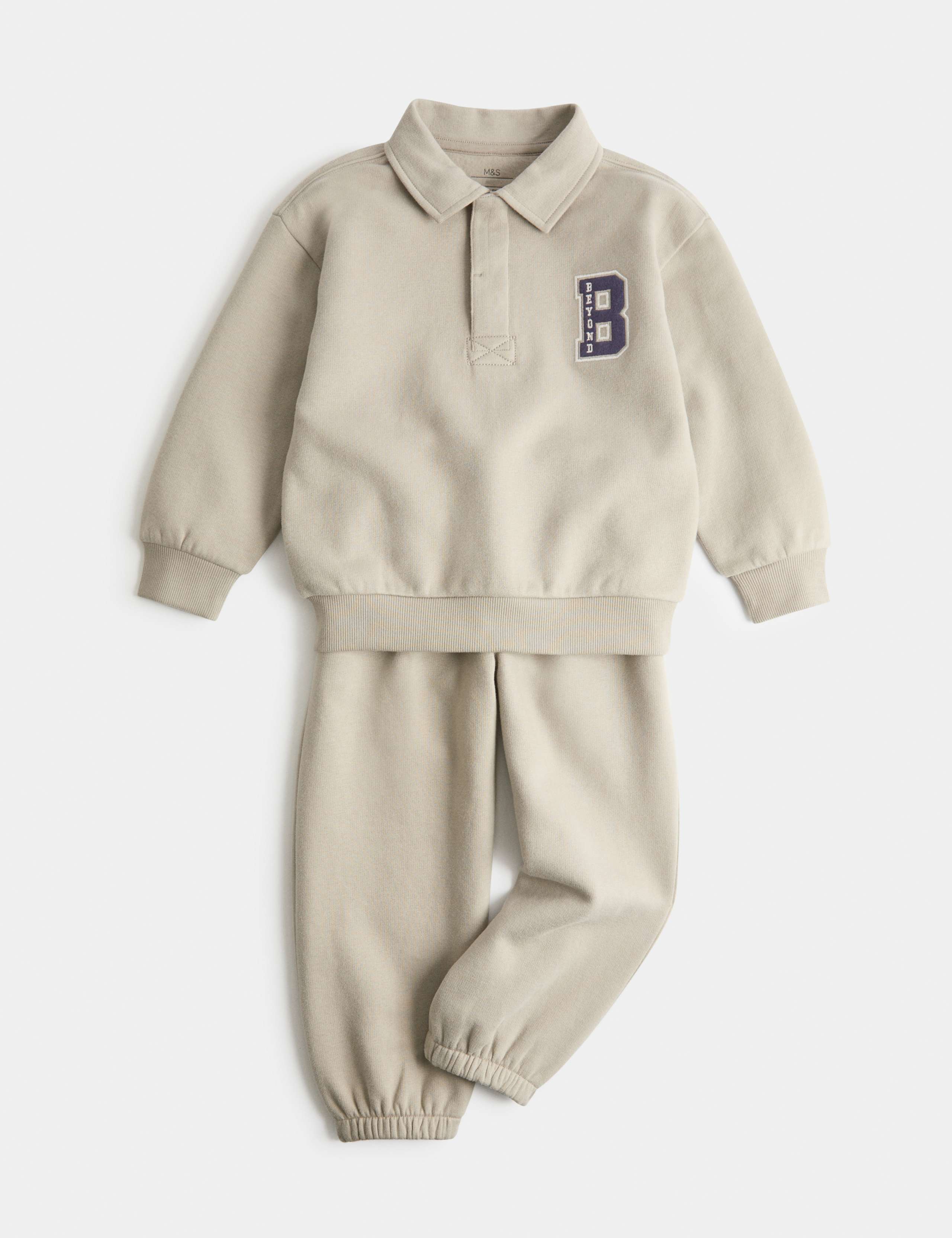2 Piece Cotton Rich Rugby Sweatshirt Outfit (2-8 Yrs)