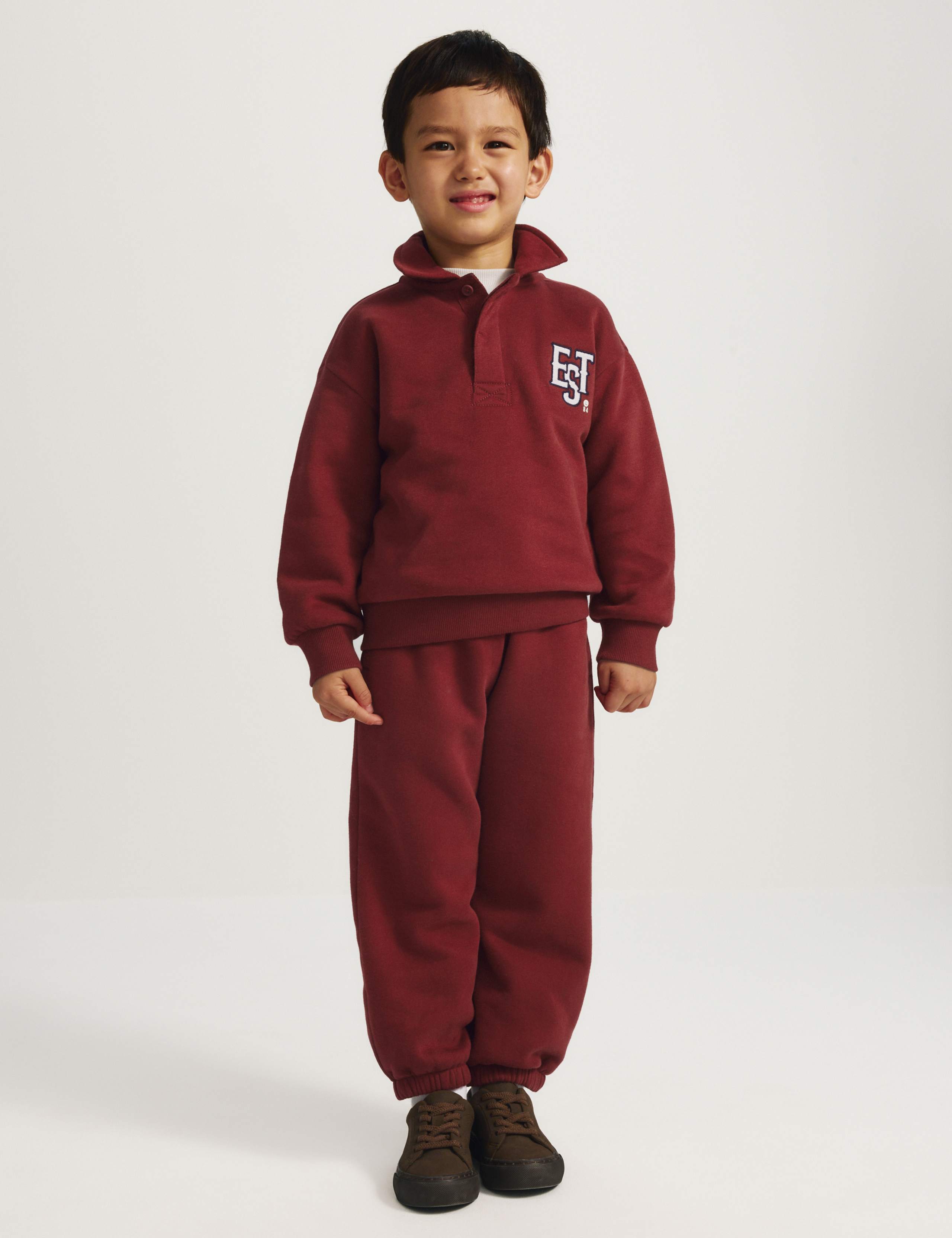 2 Piece Cotton Rich Rugby Sweatshirt Outfit (2-8 Yrs)