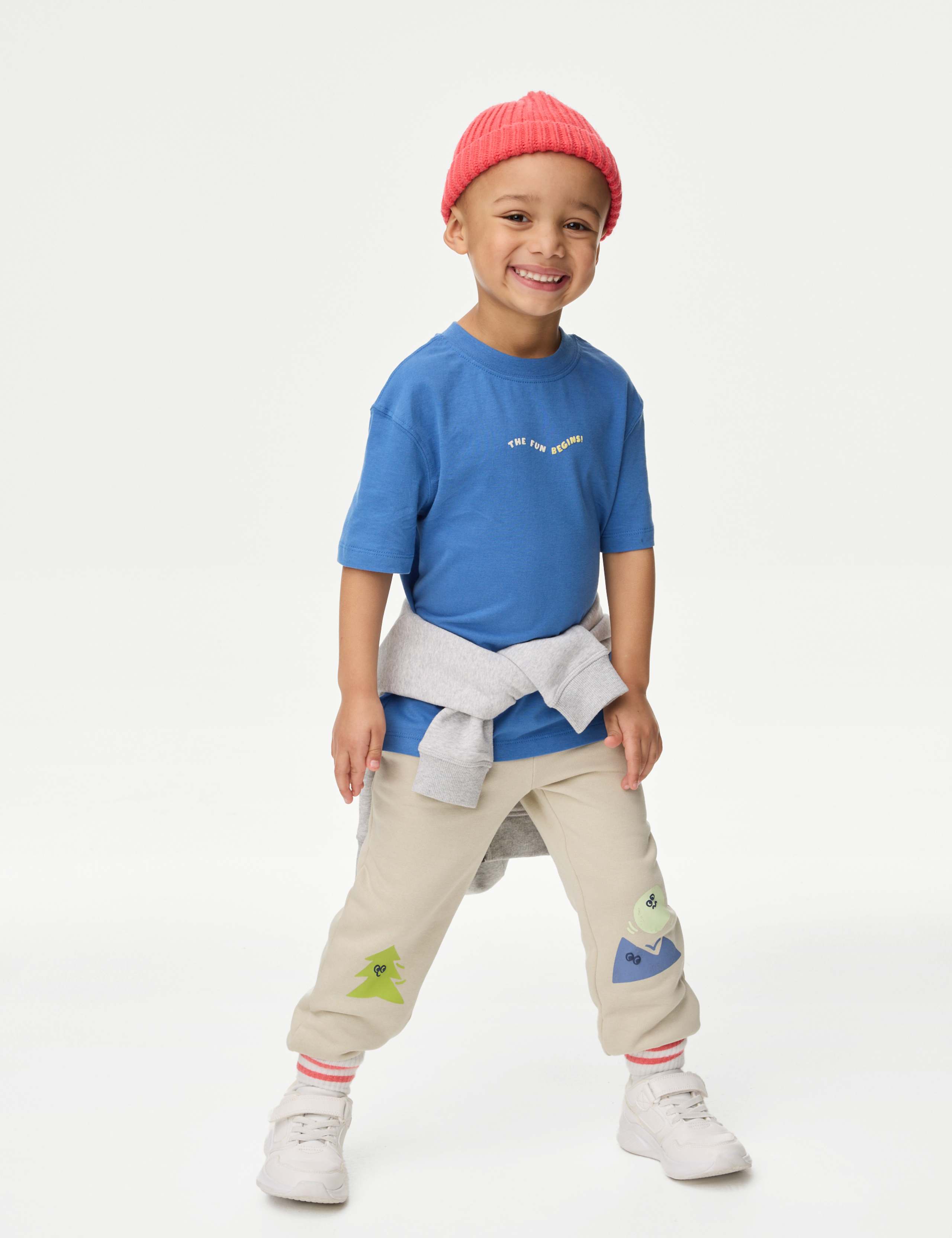 Pure Cotton Slogan T-Shirt (2-8 Yrs)
