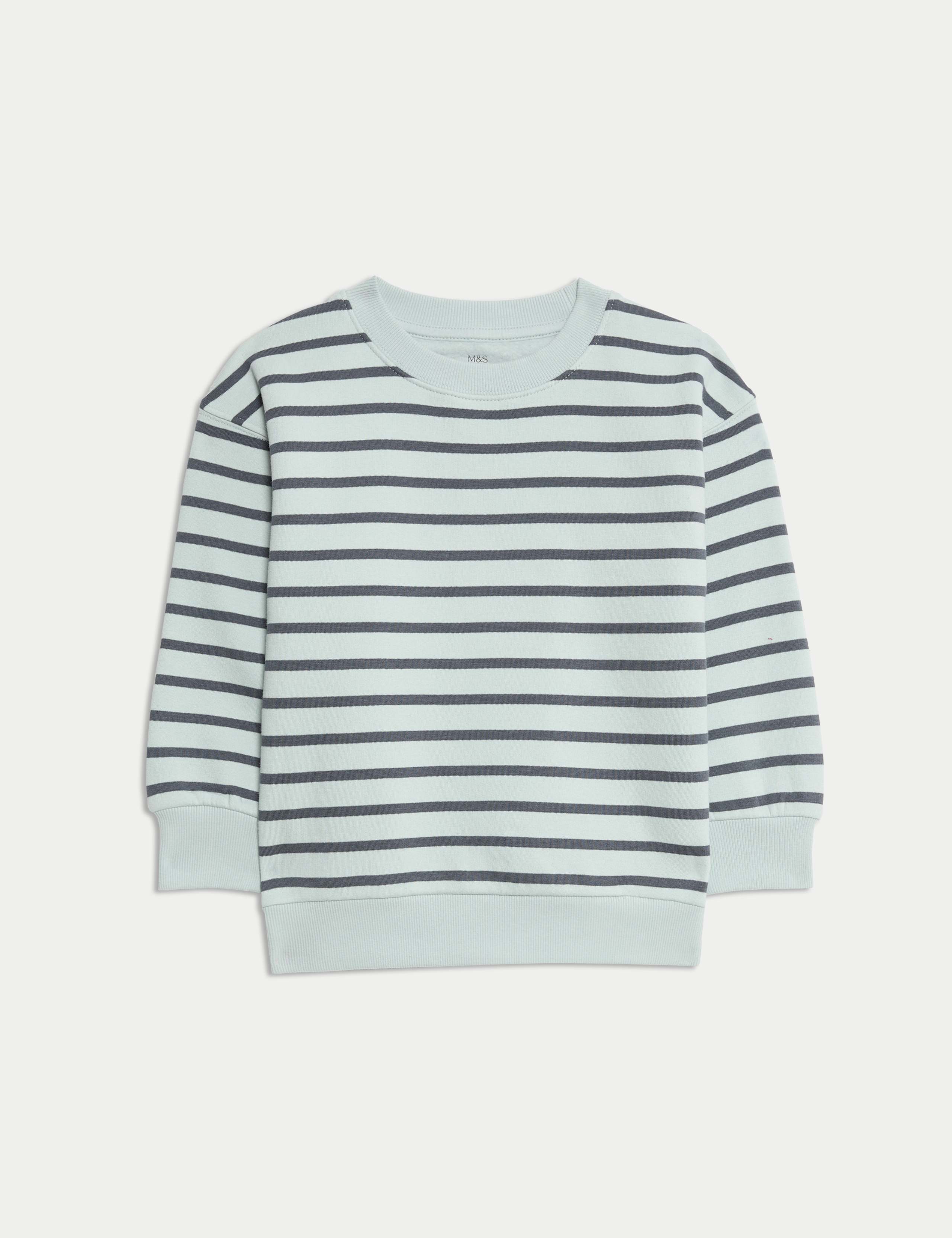Cotton Rich Striped Sweatshirt (2-8 Yrs)