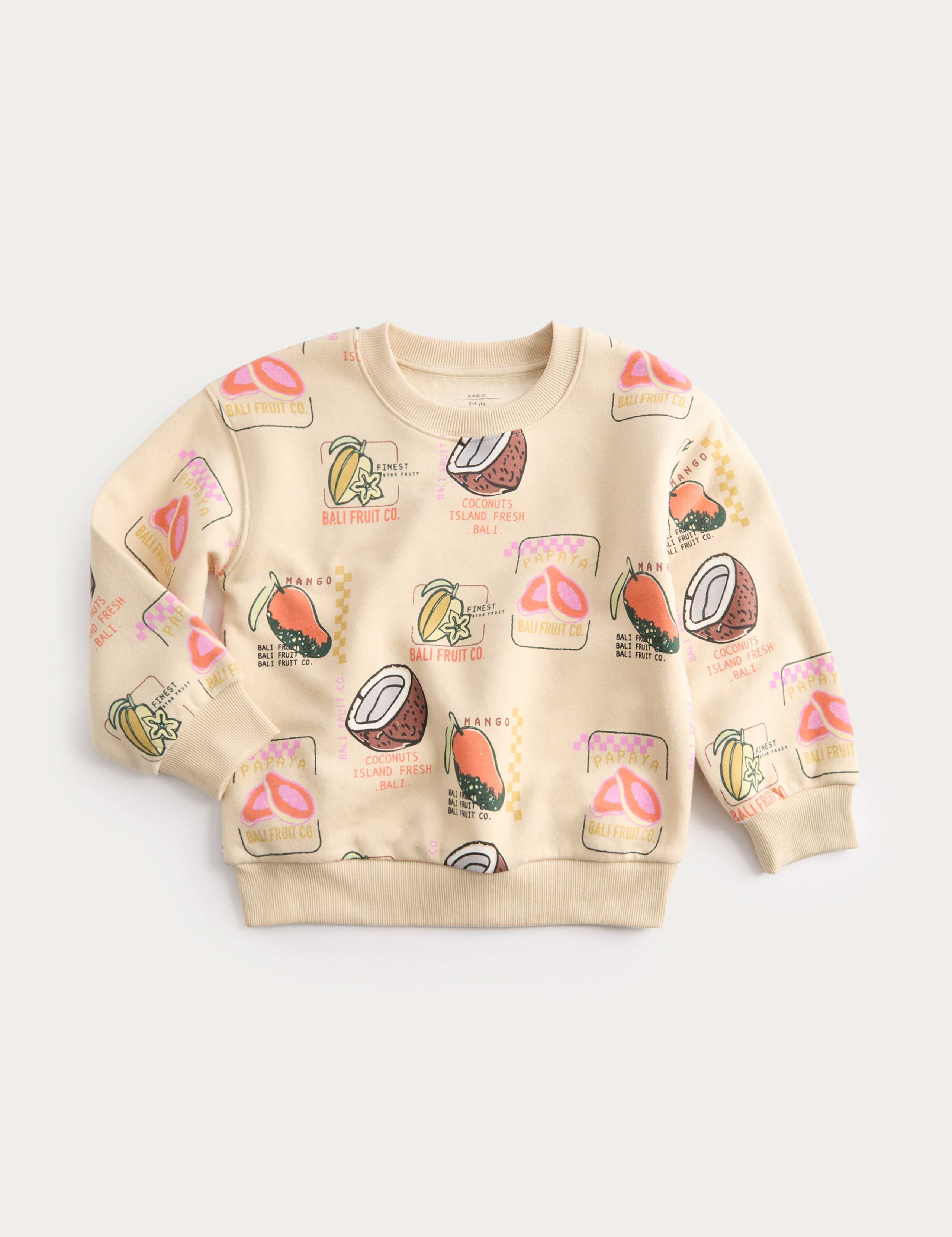 Cotton Rich Tropical Print Sweatshirt (2-8 Years)