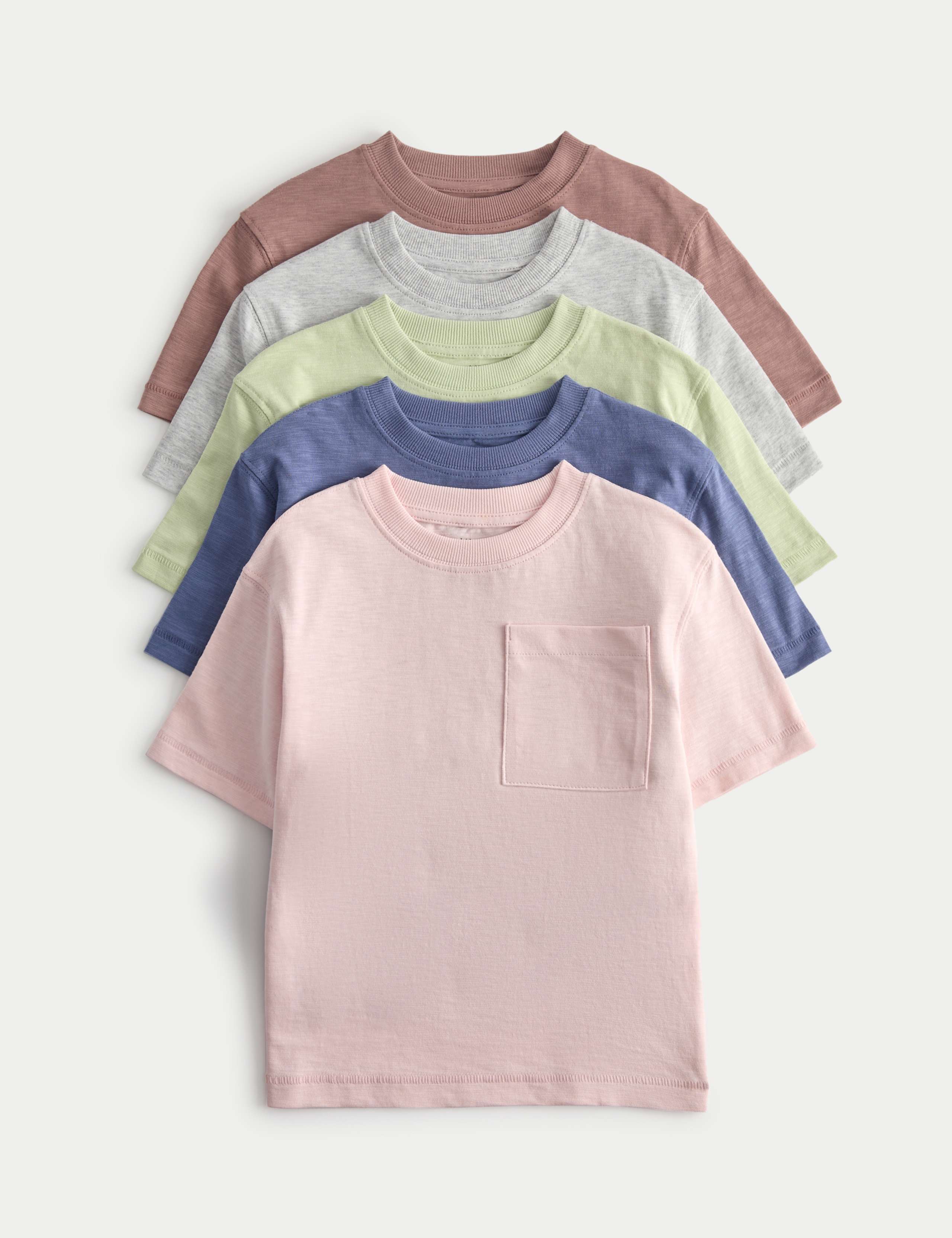 5-Pack Pure Cotton T-Shirts (2-8 Yrs)