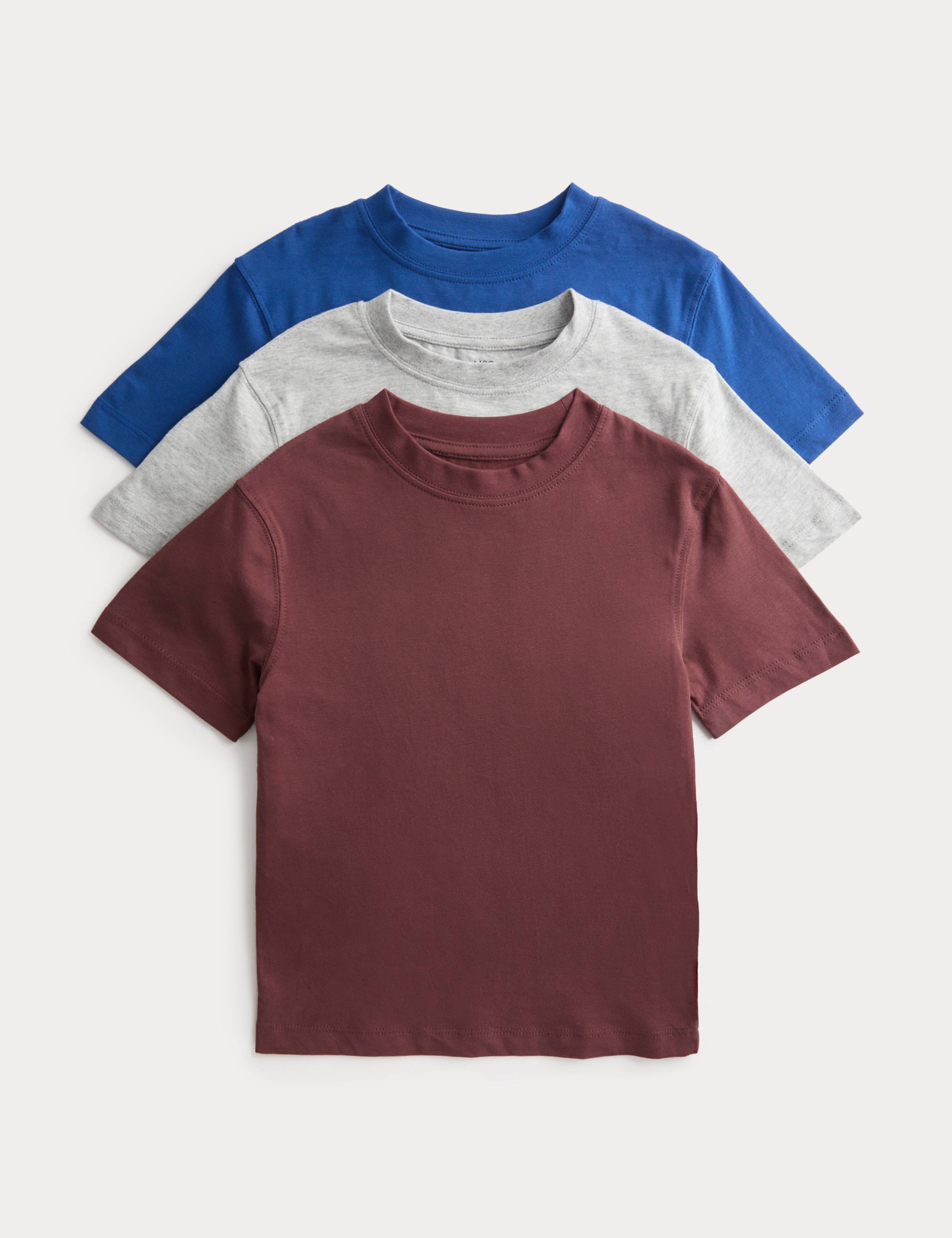 3 Pack Pure Cotton T-Shirts (2-8 Yrs)