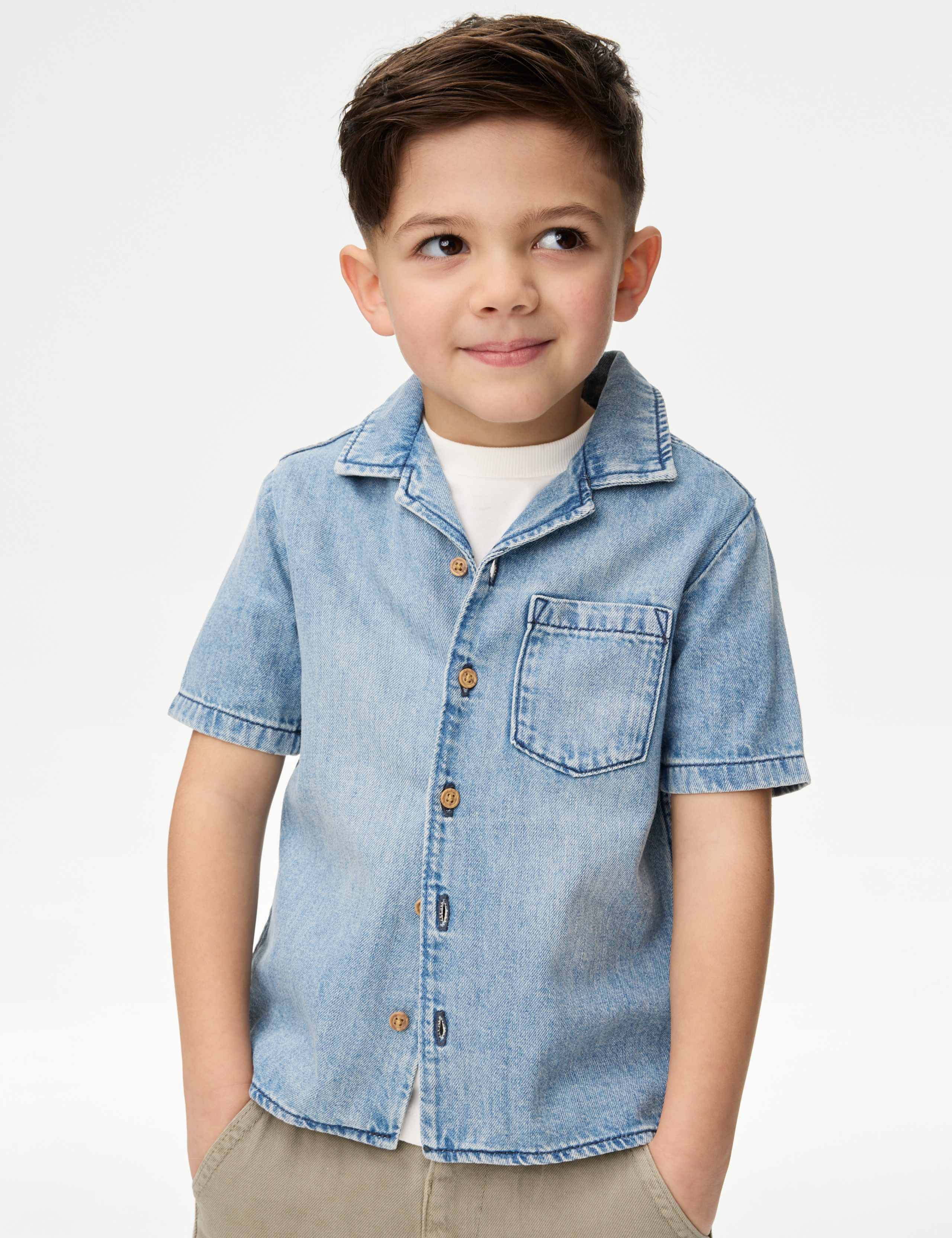 2pc Pure Cotton Shirt & T-Shirt Set (2-16 Yrs)