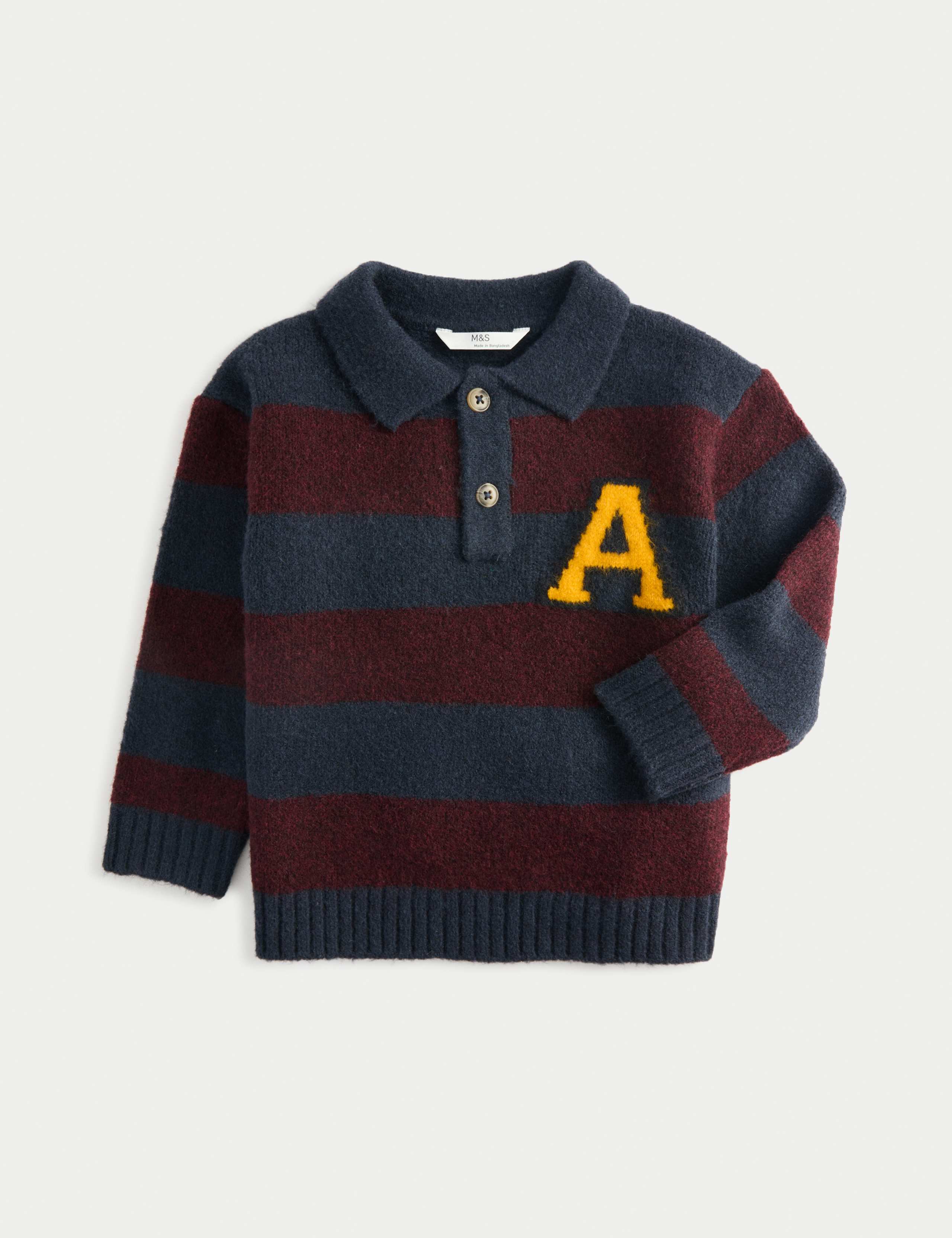 Striped Collared Rugby Jumper (2-10 Yrs)