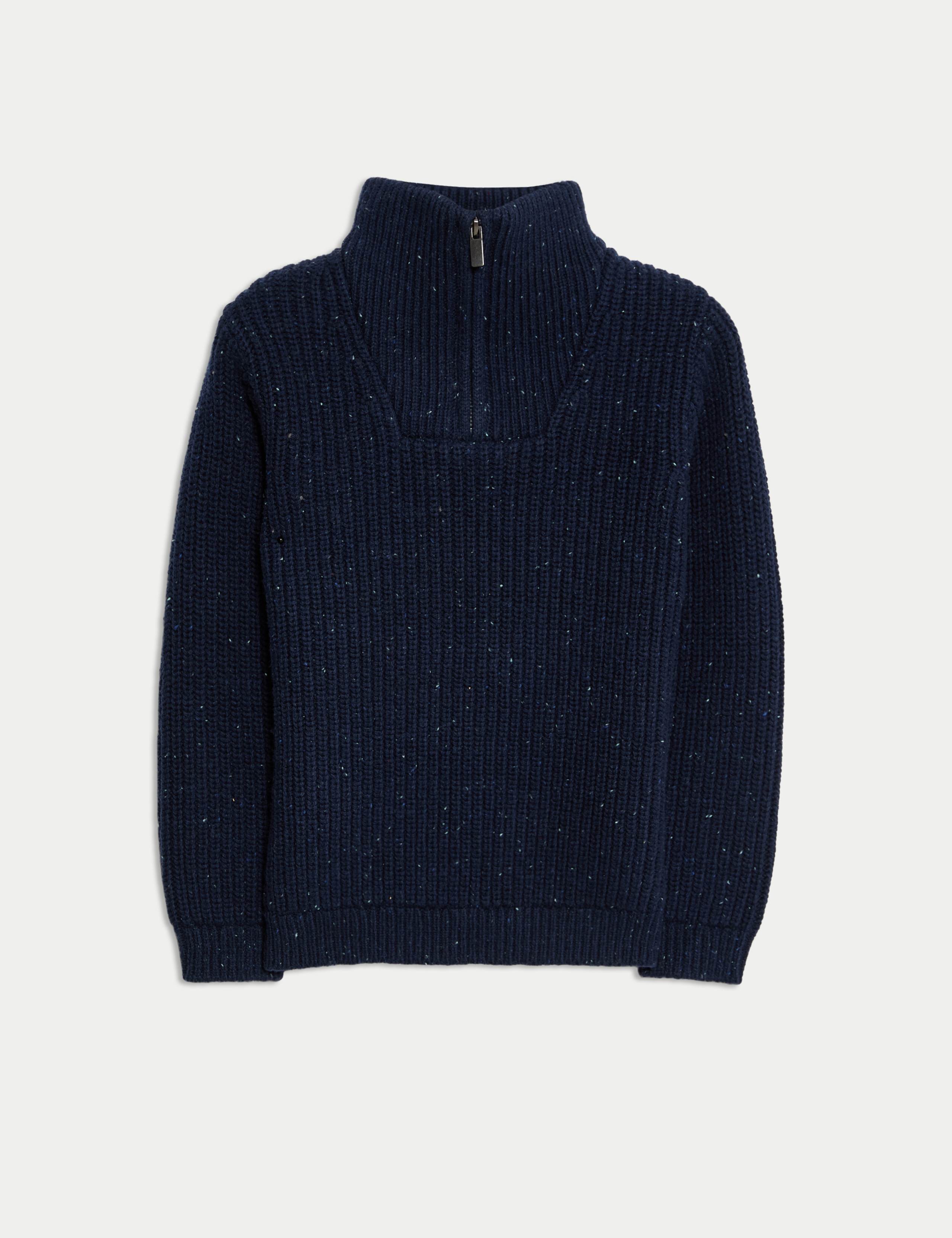 Cotton Rich Half Zip Jumper (2-8 Yrs)