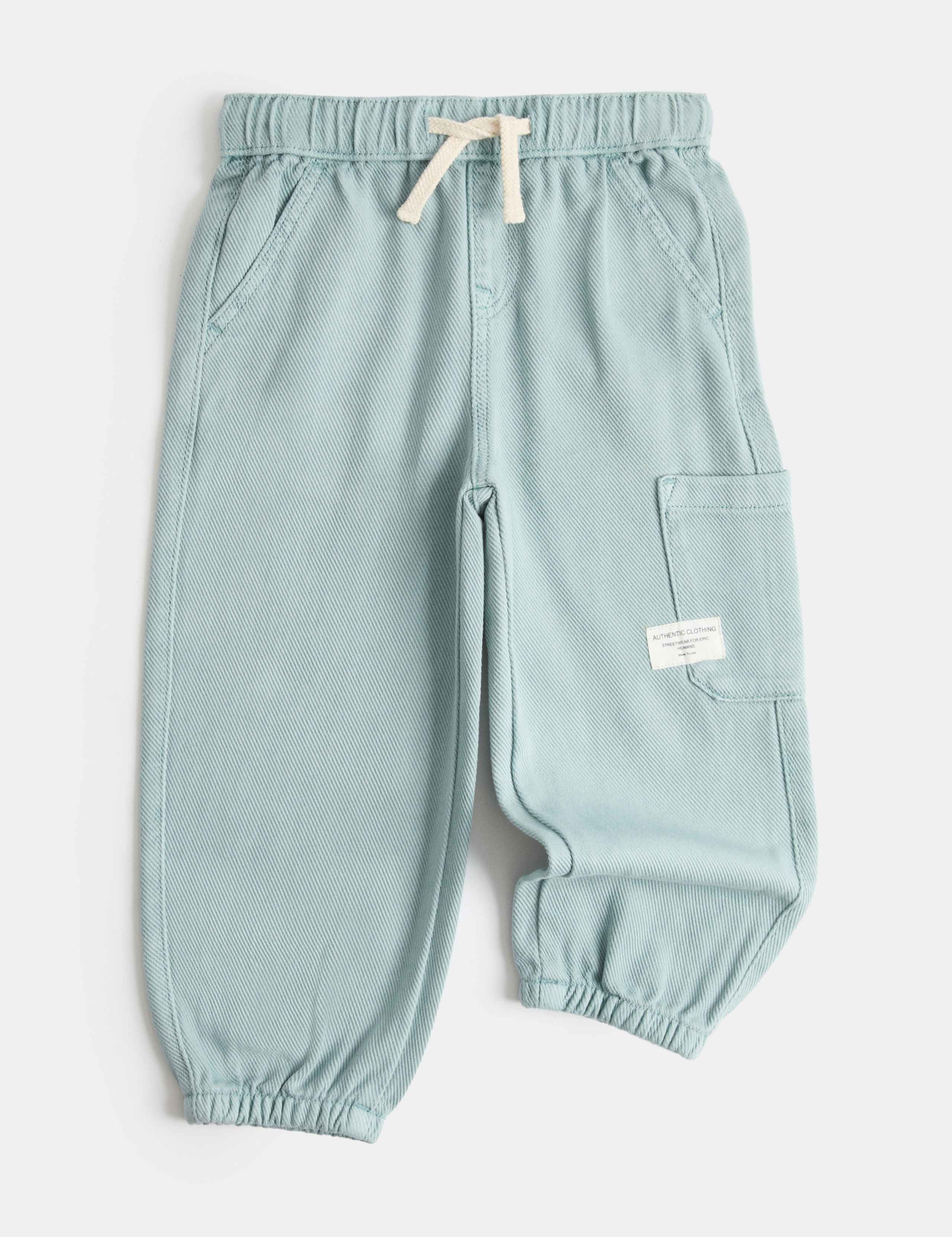 Relaxed Denim Cargo Jeans (2-8 Yrs)