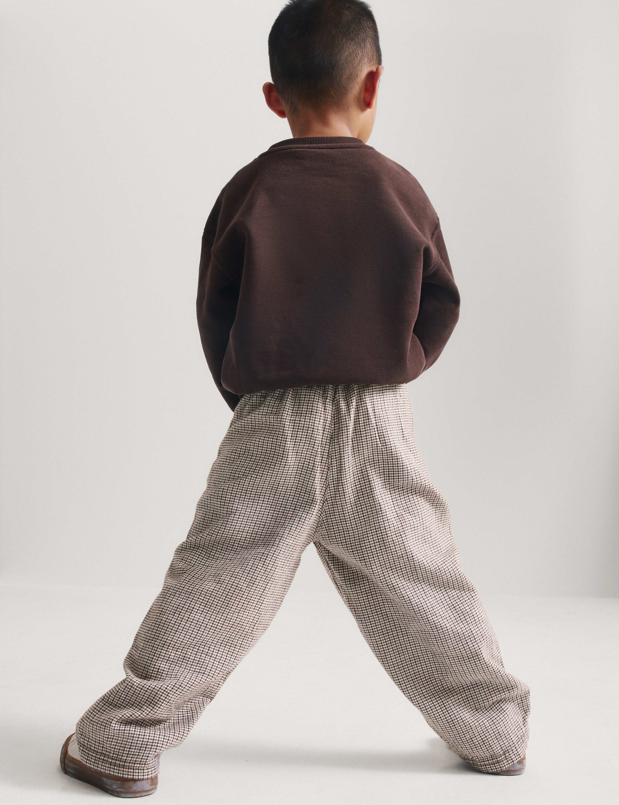 Pure Cotton Checked Trousers (2-8 Yrs)