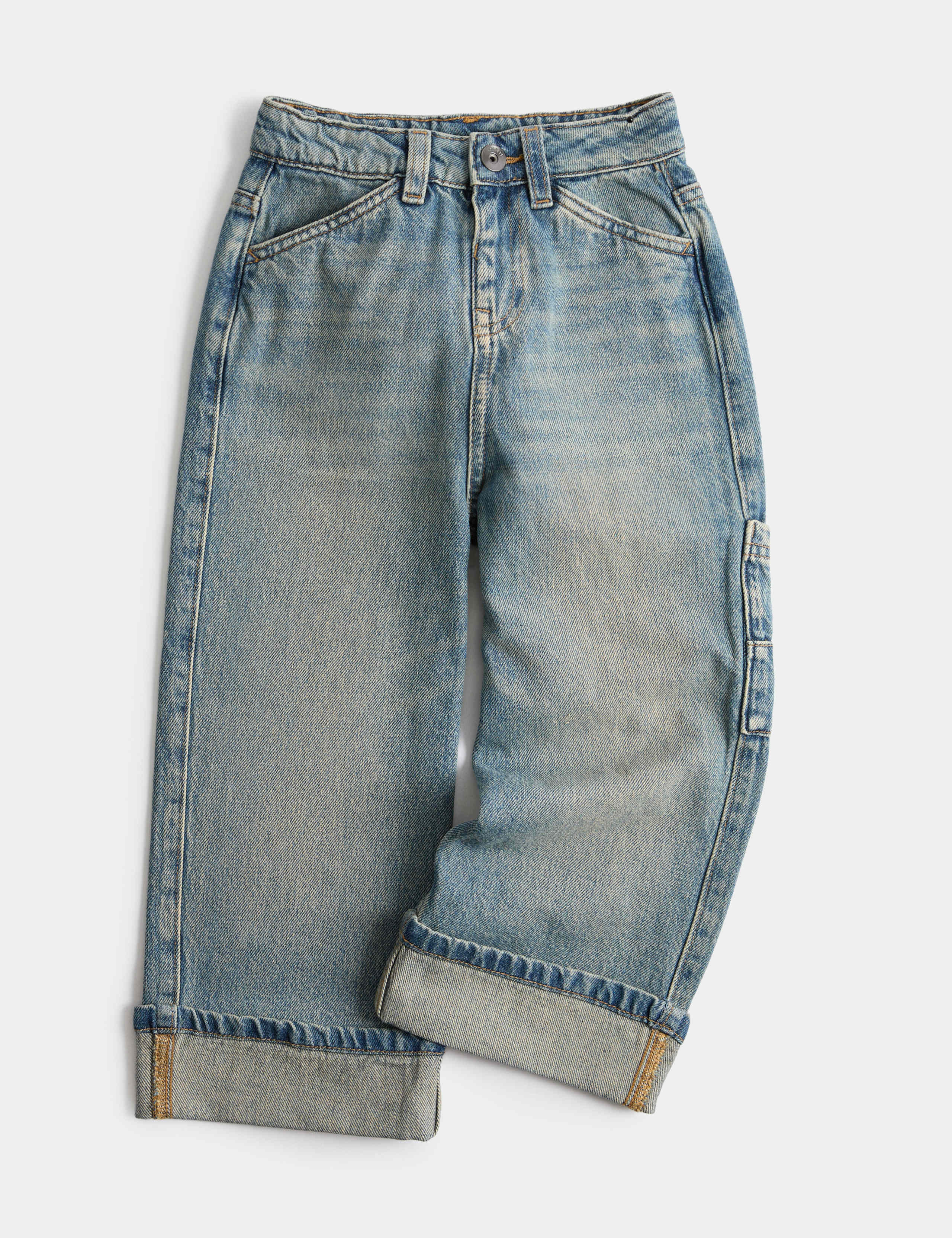 Pure Cotton Denim Carpenter Jeans (2-8 Yrs)