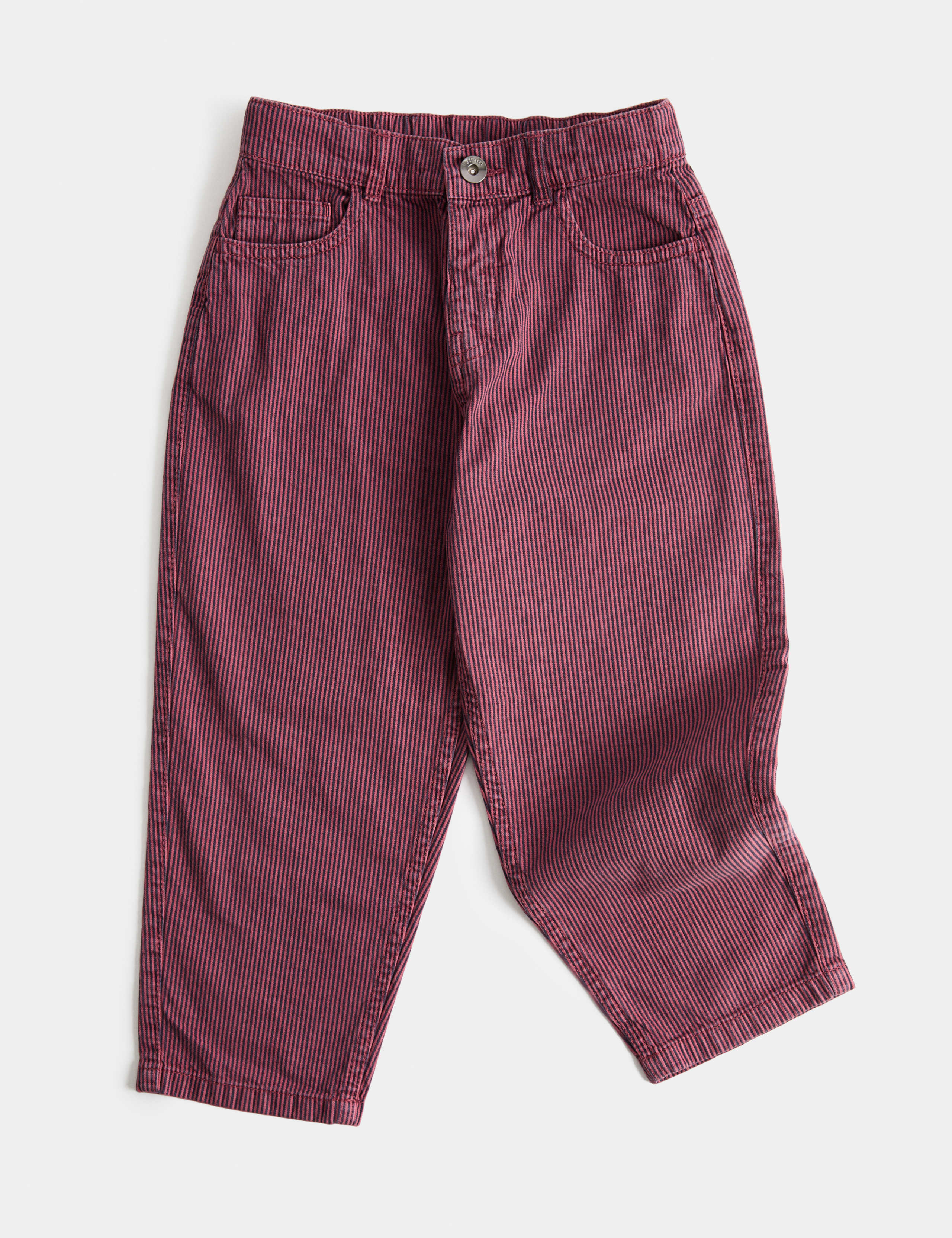 Pure Cotton Denim Striped Barrel Leg Jeans (2-8 Yrs)
