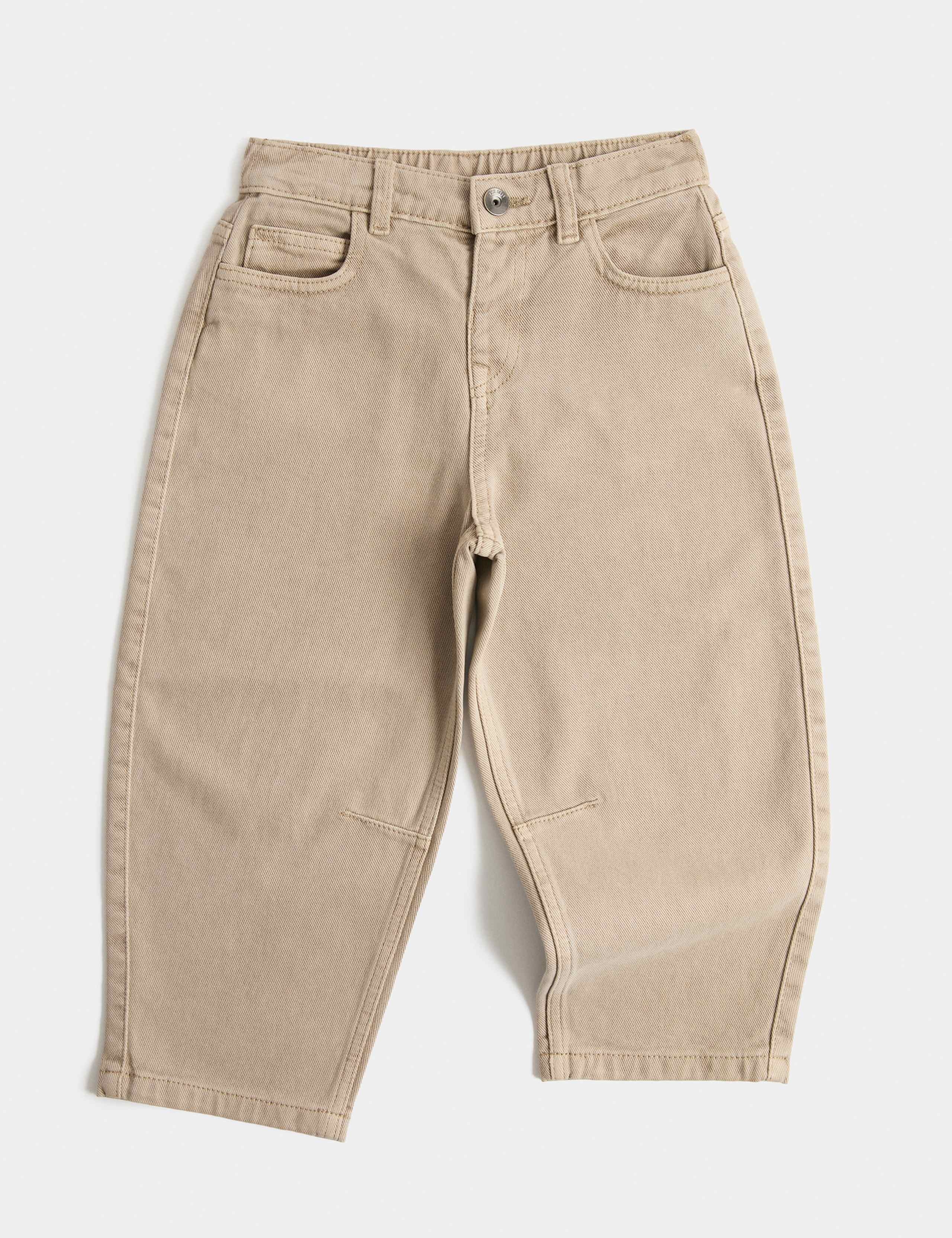 Pure Cotton Barrel Jeans (2-8 Yrs)