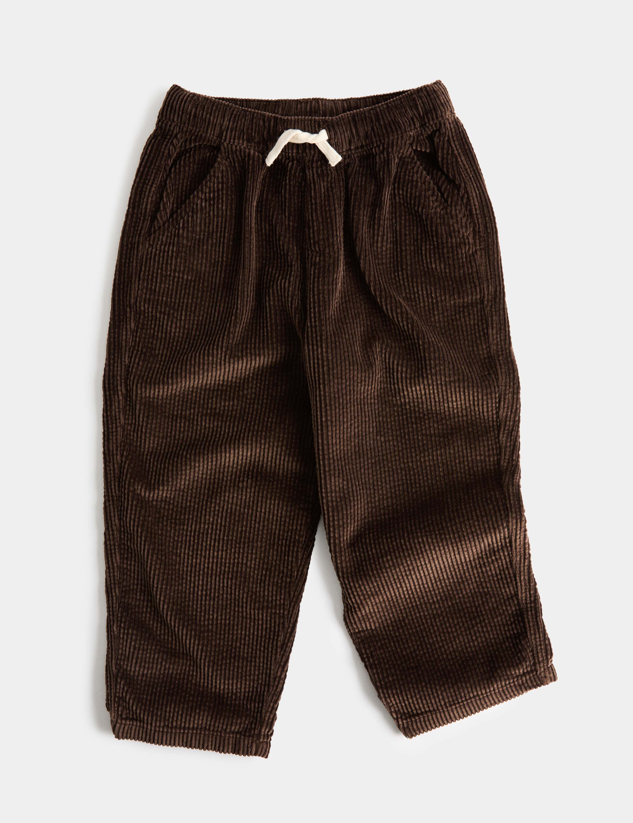 Pure Cotton Corduroy Drawstring Trousers (2-8 Yrs)