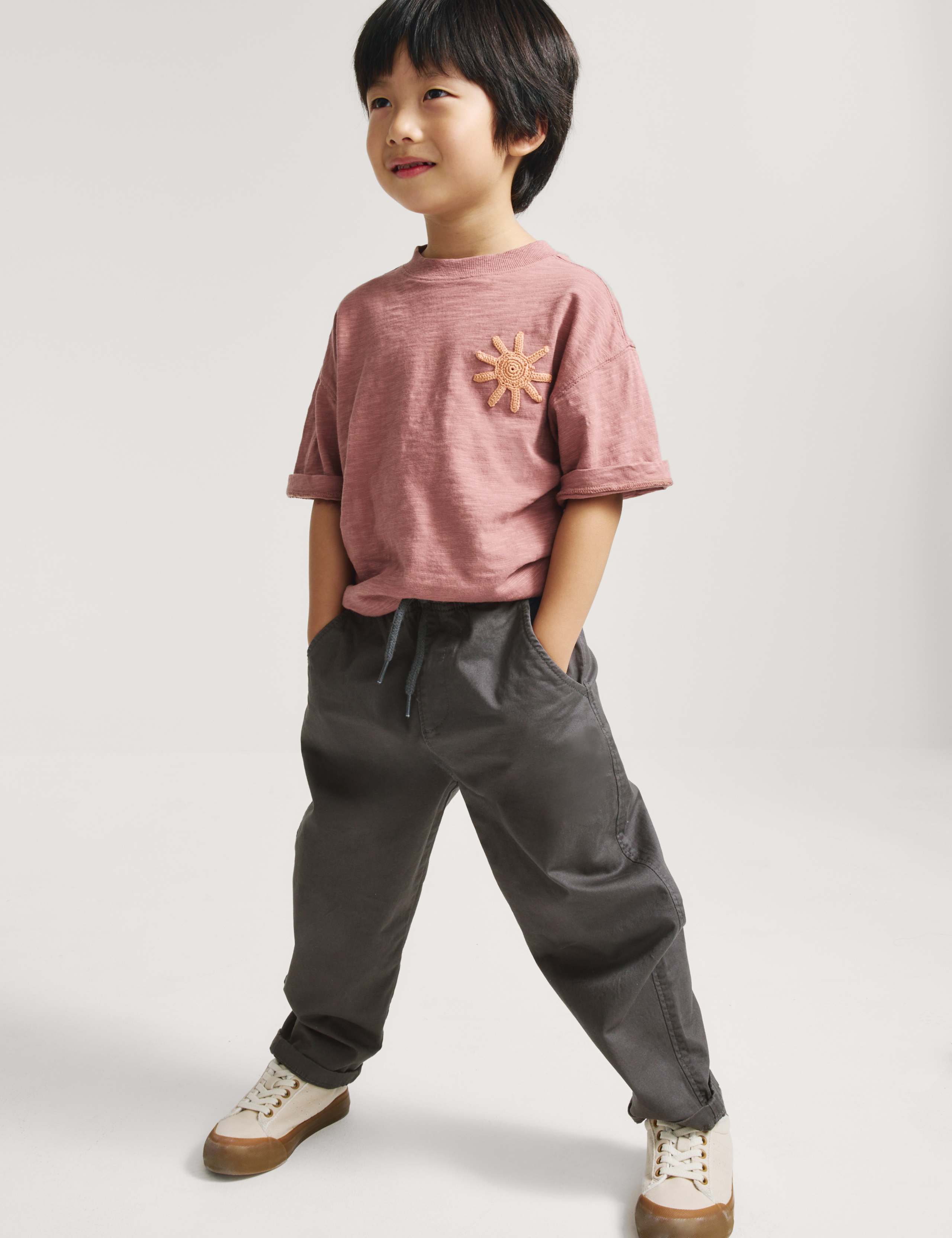 Cotton Rich Pull On Cargo Trousers (2-8 Yrs)