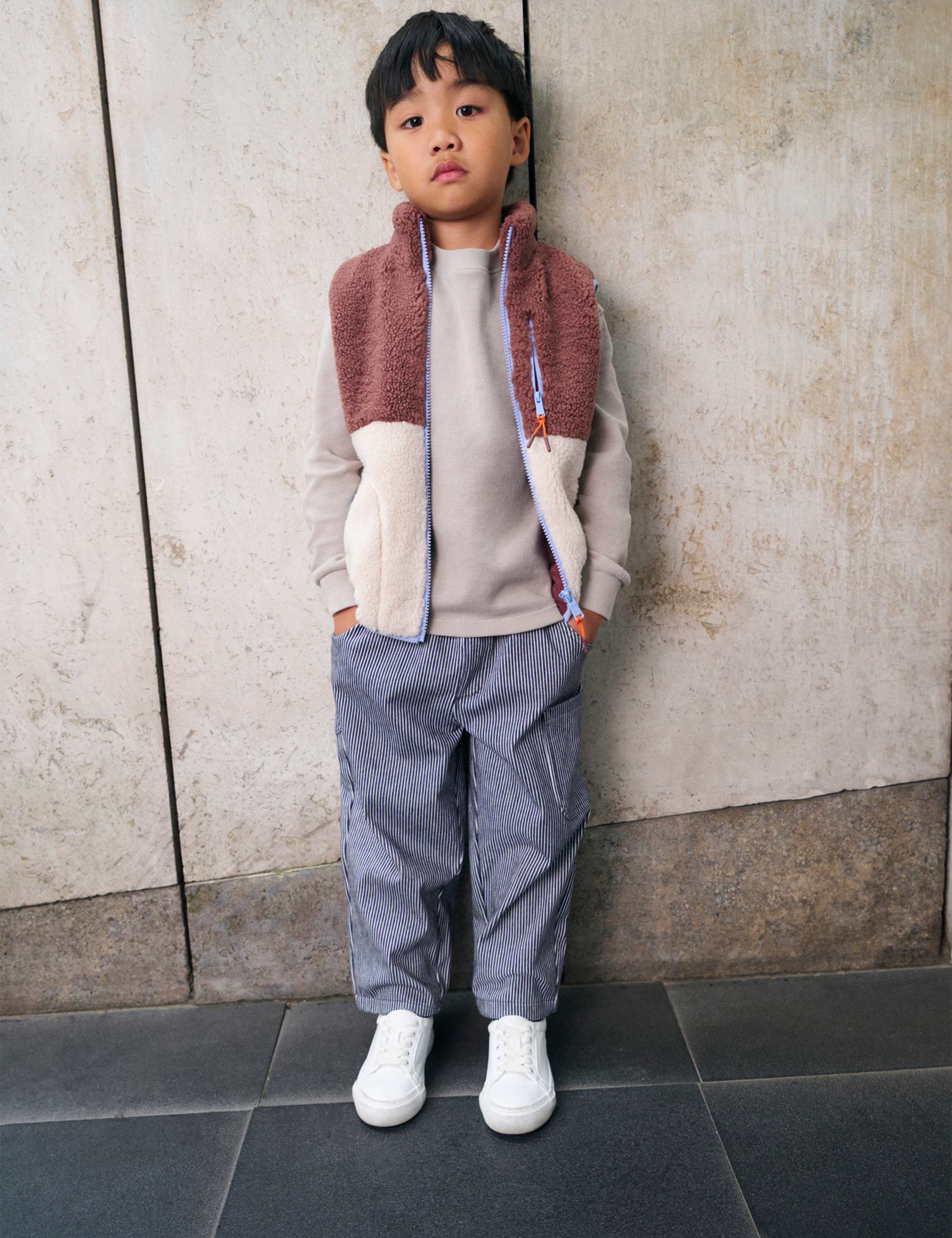 Cotton Blend Striped Balloon Trousers (2-8 Yrs)
