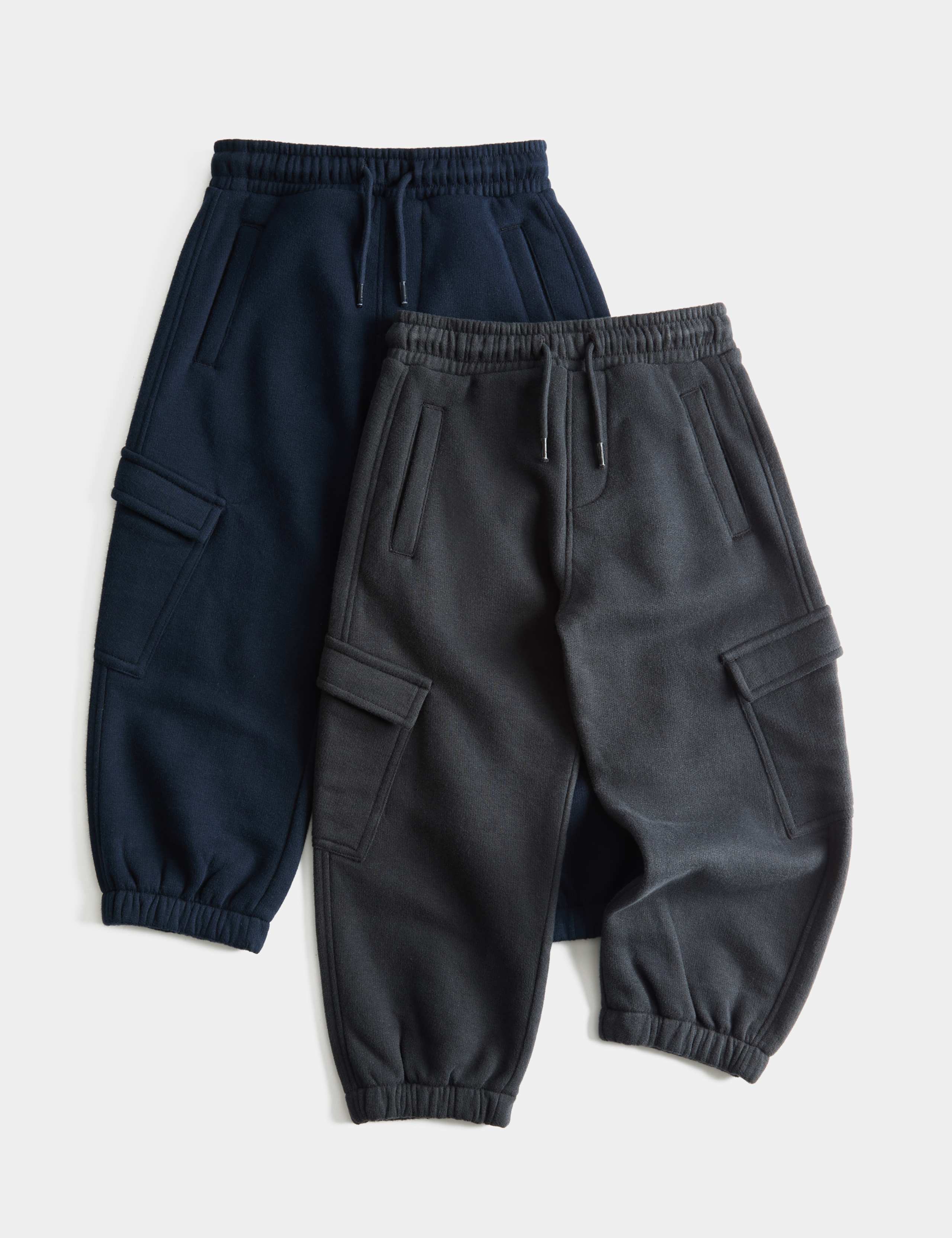 2 Pack Cotton Rich Cargo Joggers (2-8 Yrs)