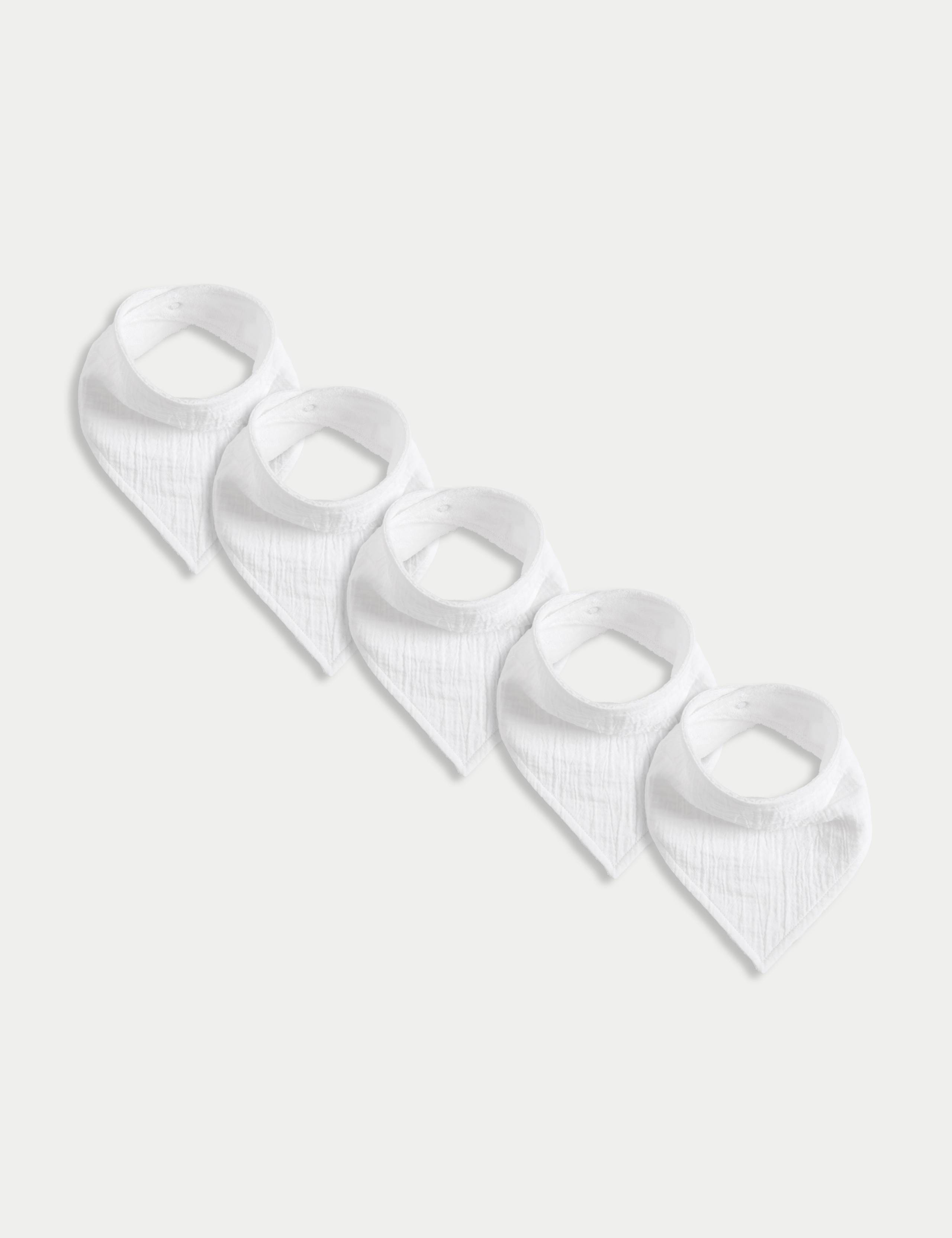 5pk Cotton Rich Dribble Bibs